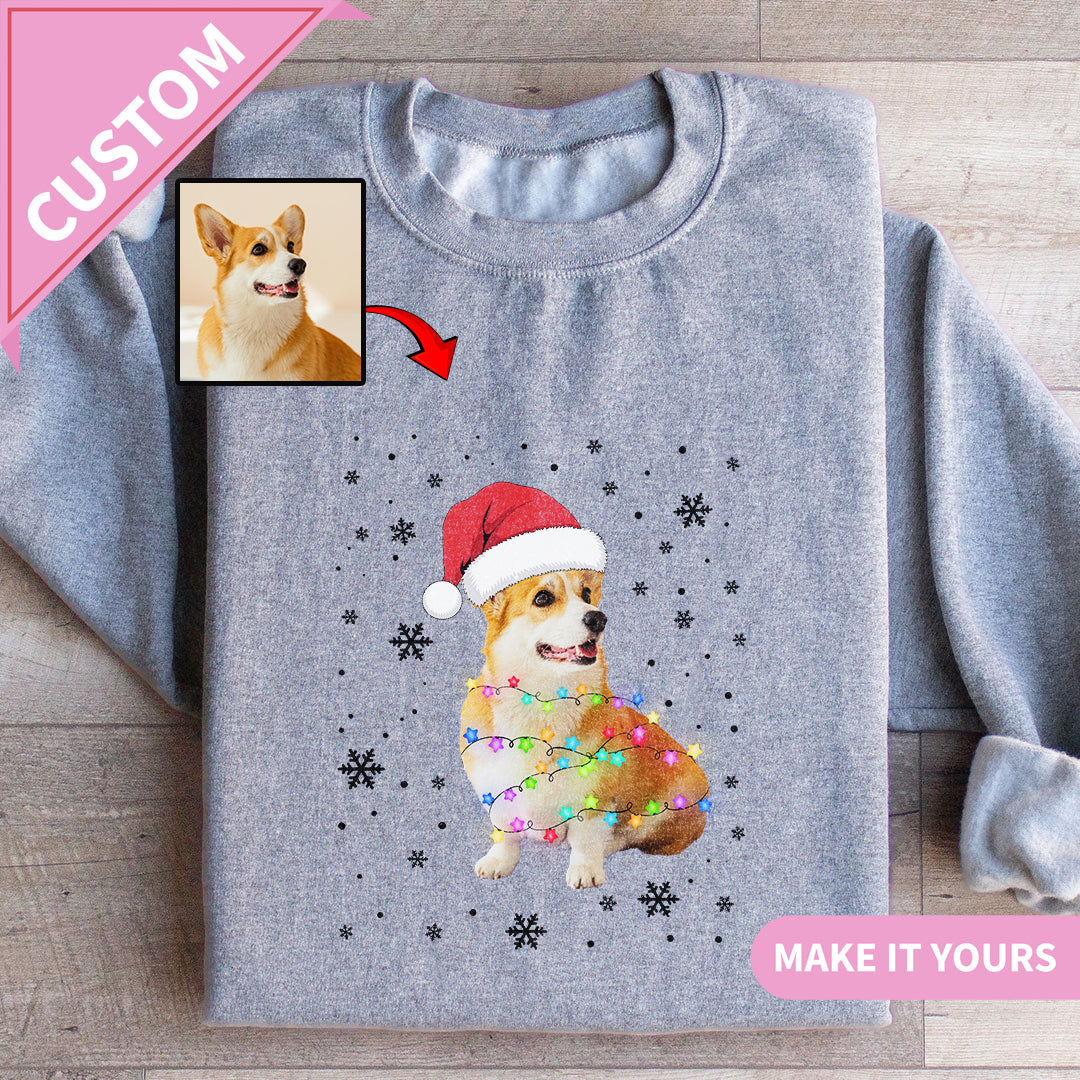 Custom Christmas Dog Pet Ugly Holiday Sweatshirt