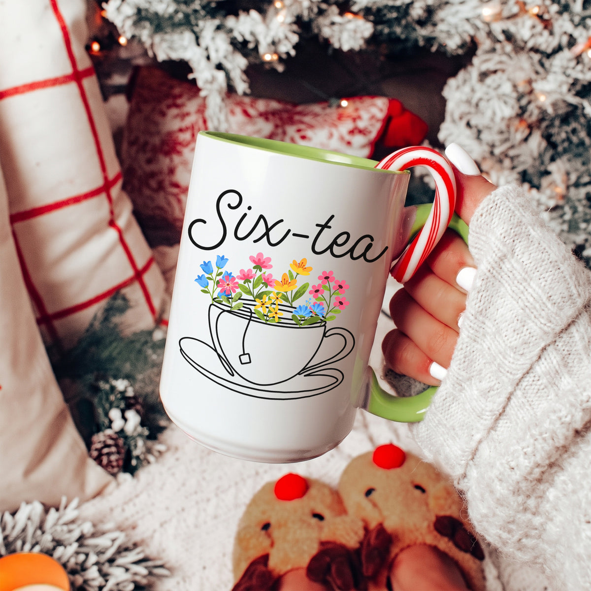 Floral Sixty 60th Birthday Mug