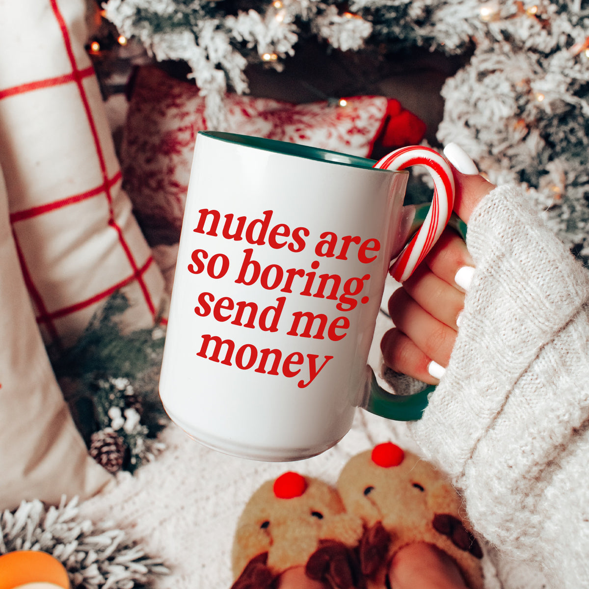 Tasse „Nackte sind so langweilig, schick mir Geld“