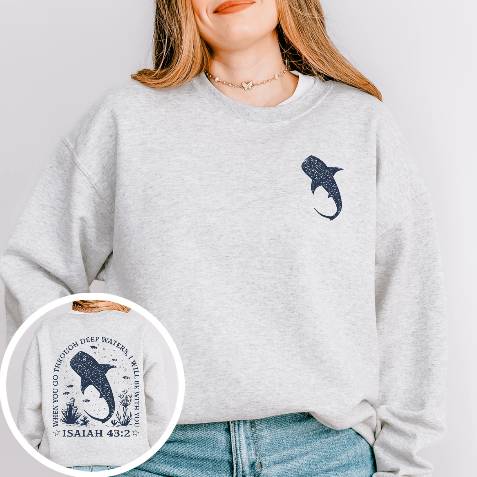 Christian Whale Shark Bible Verse Sweatshirt