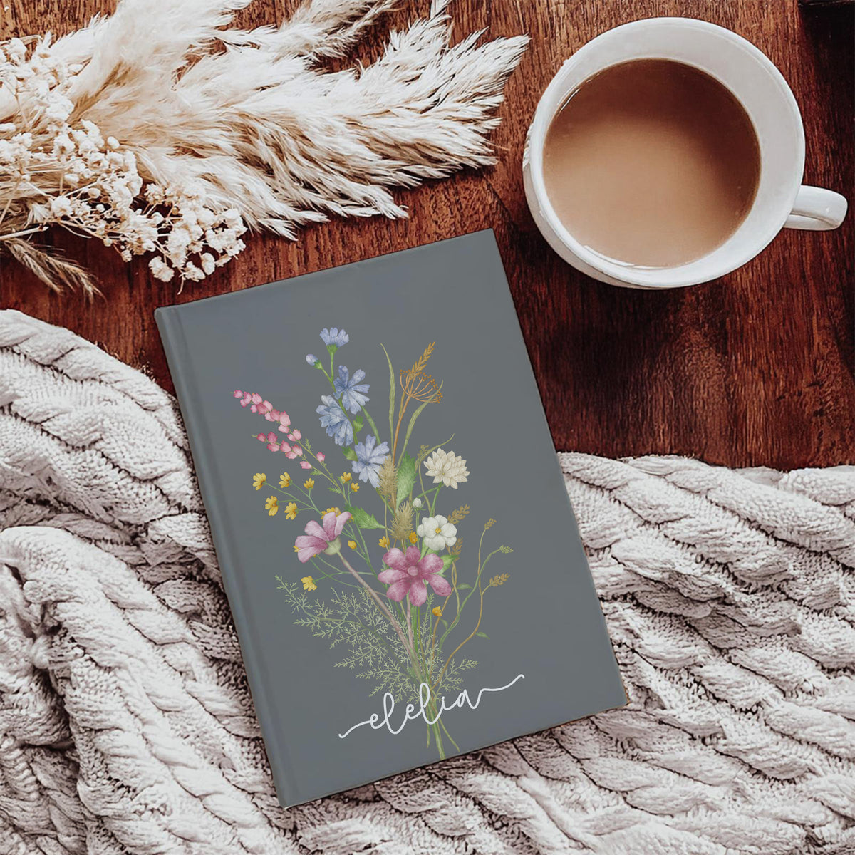 Journal personnalisé à fleurs sauvages