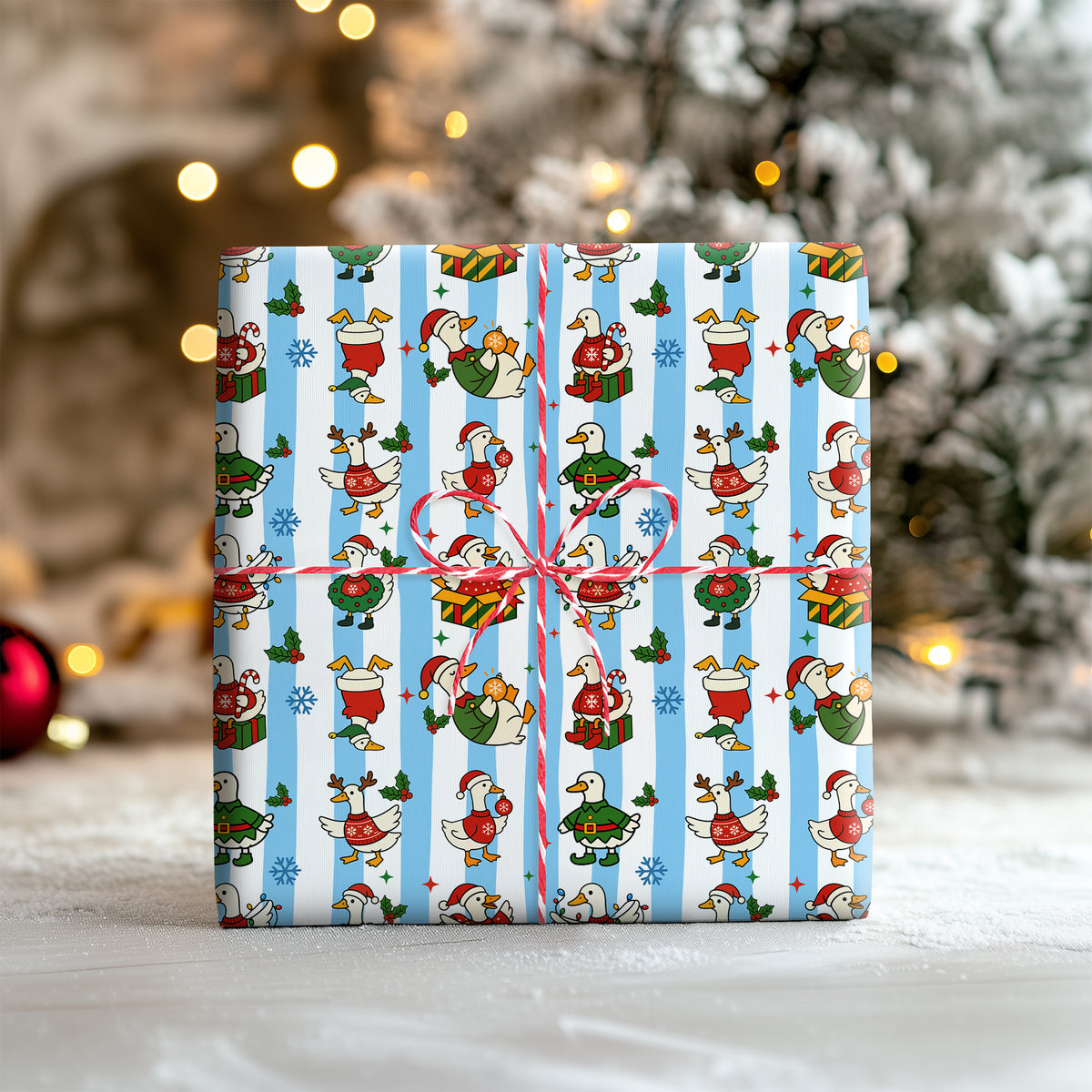 Goose Christmas Wrapping Paper