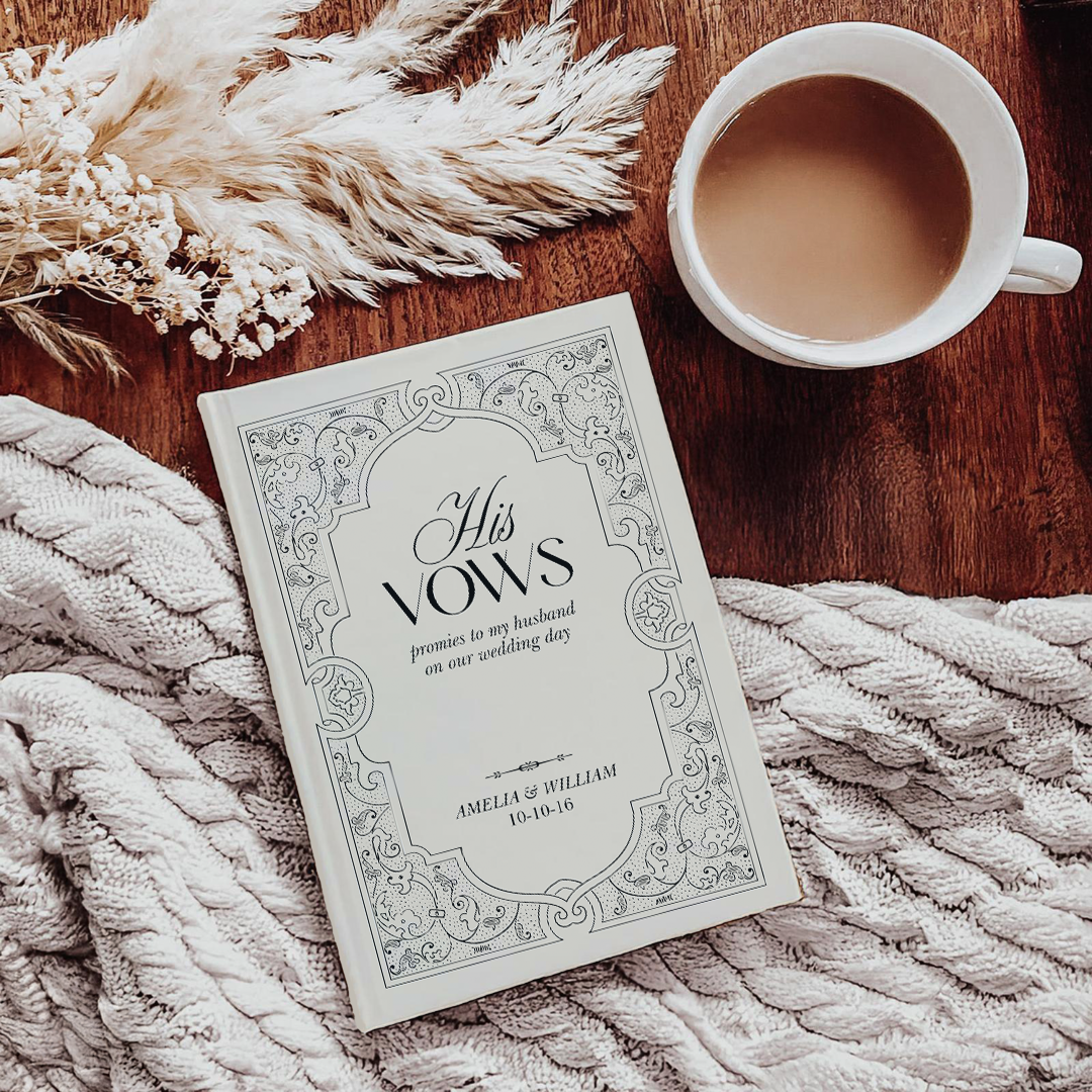 Personalized Bookish Wedding Vow Journal