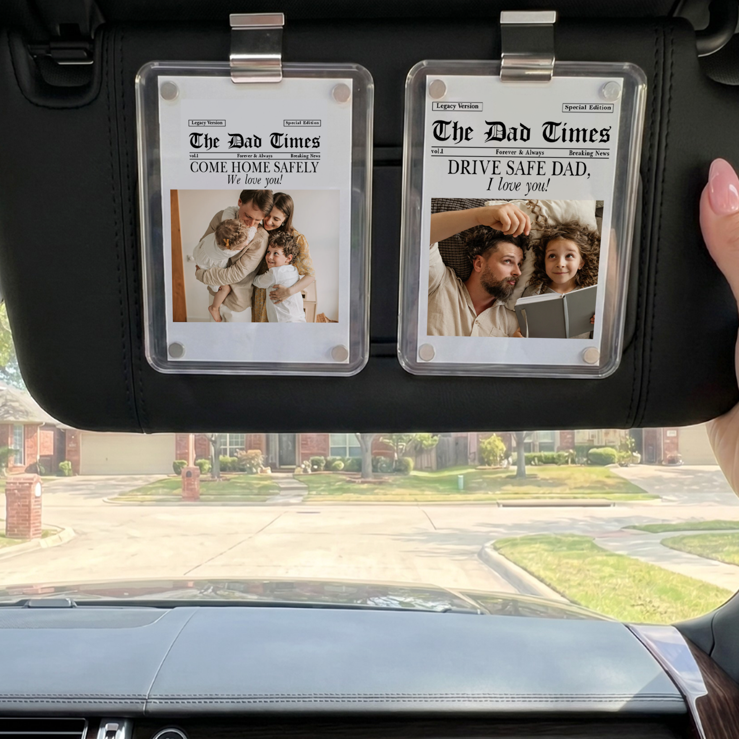 Personalized The Dad Times Car Visor Clip