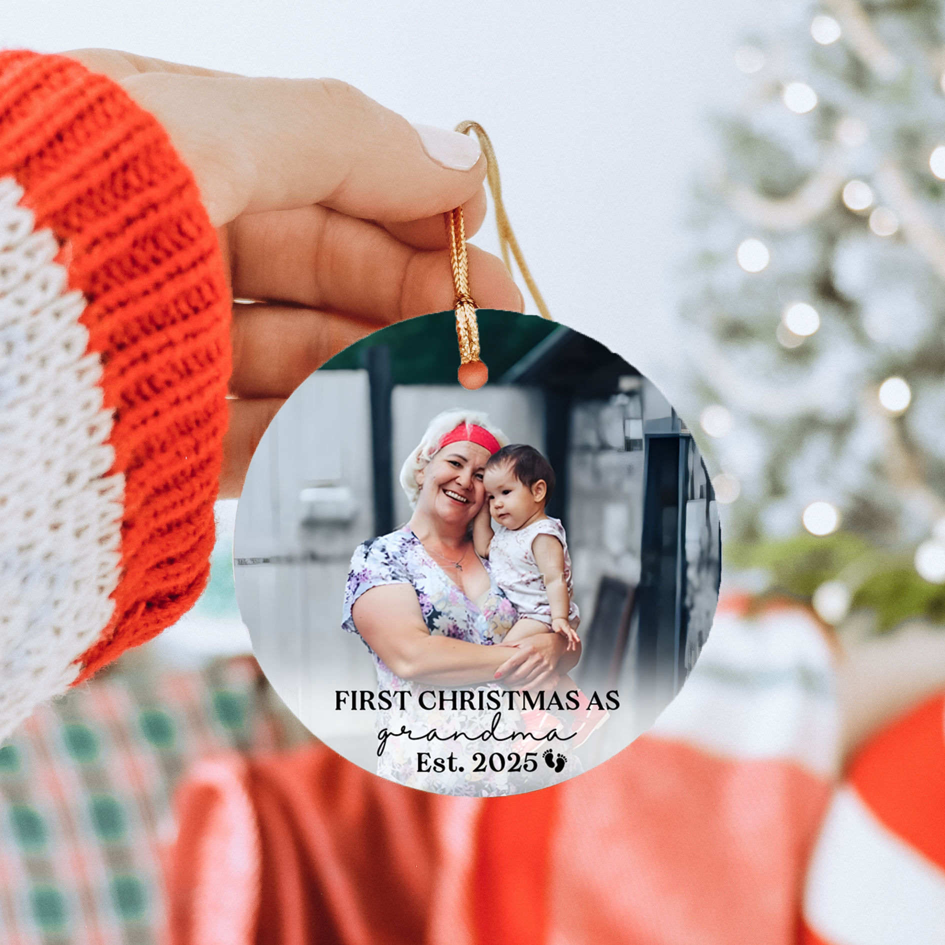 Personalized First Christmas as Grandma Ornament