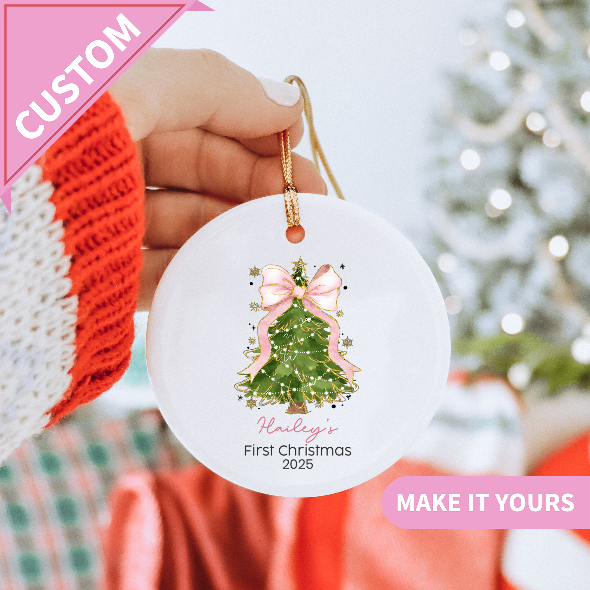 Personalized Baby First Christmas Ornament