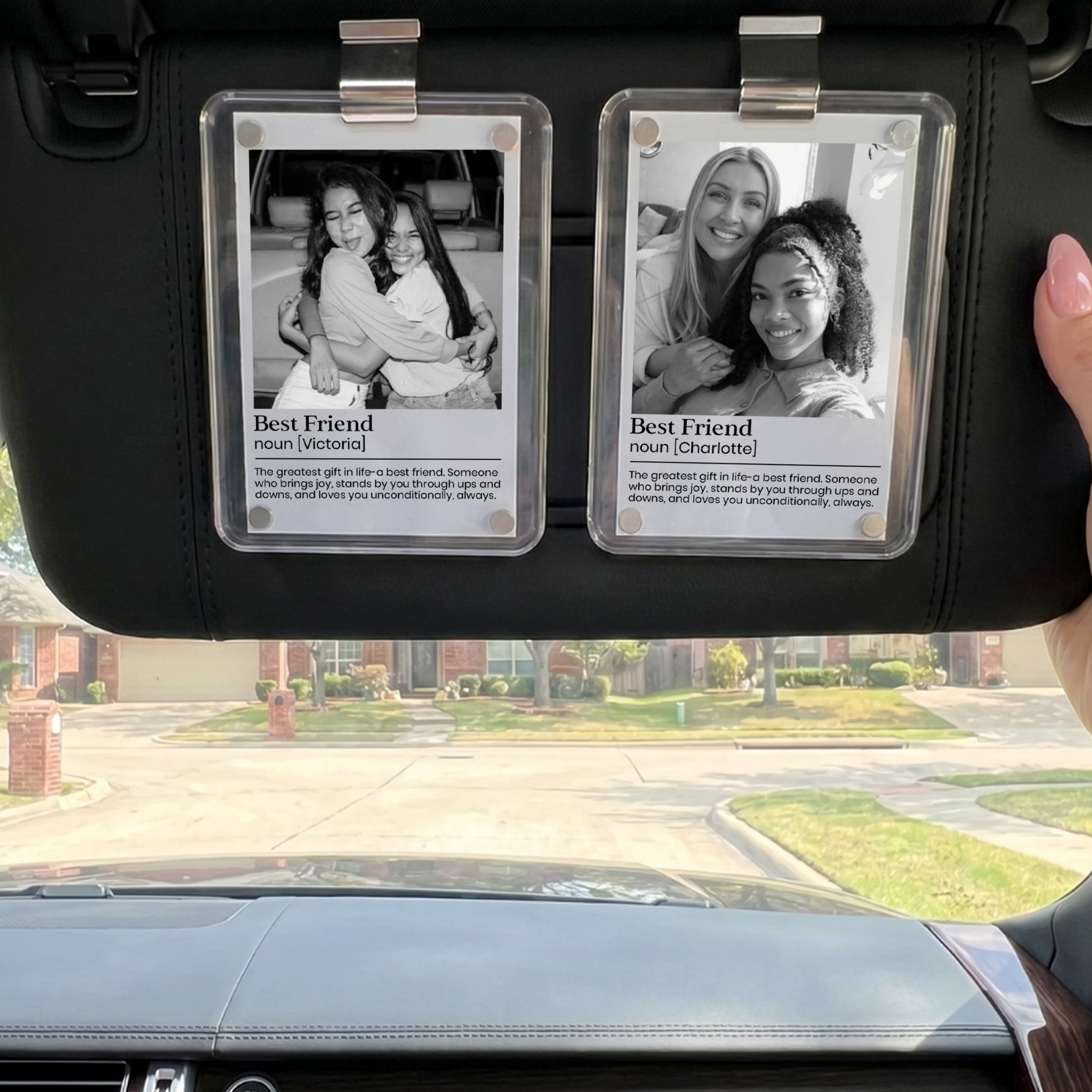 Personalized Best Friend Car Visor Clip