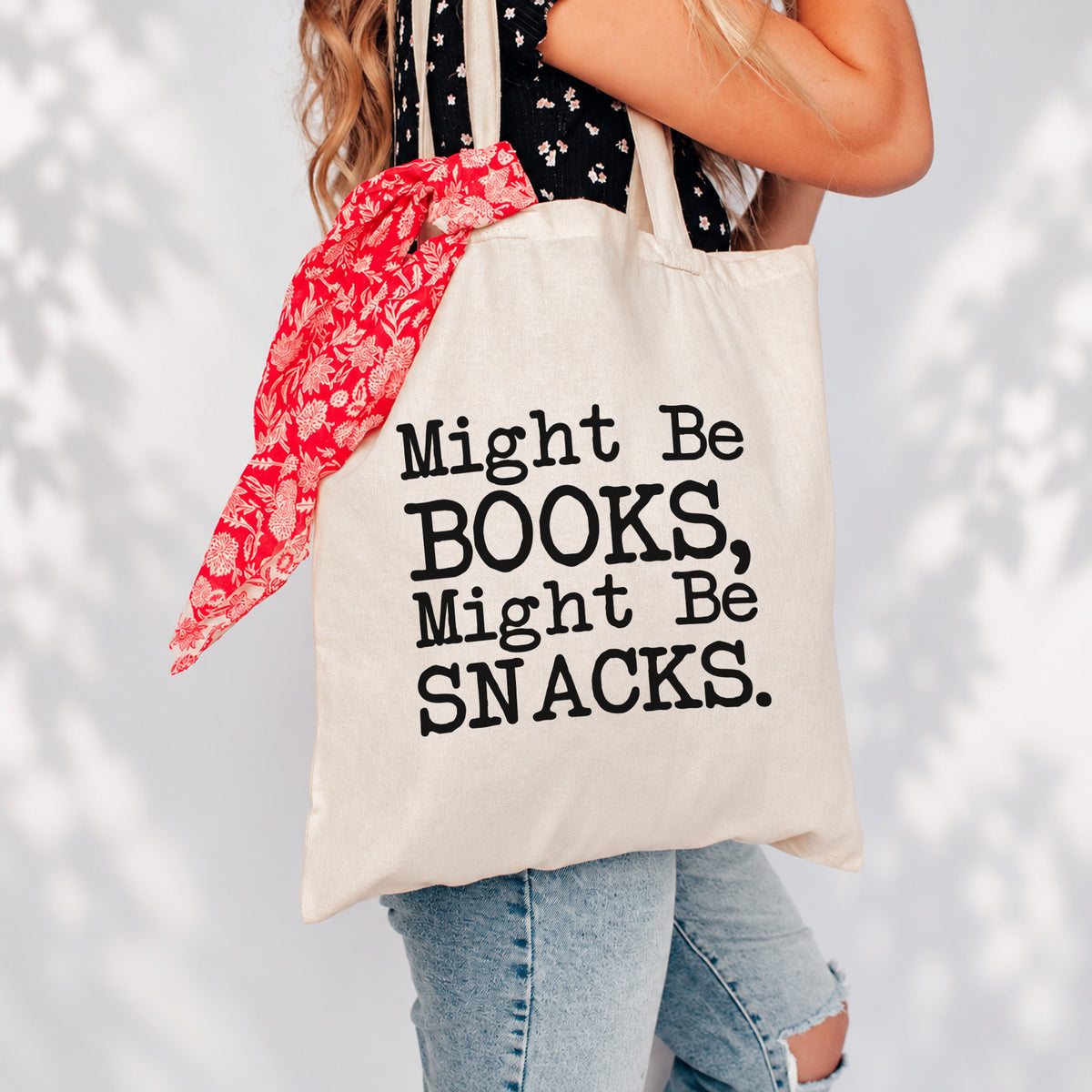 Might Be Books Might Be Snacks Tote Bag