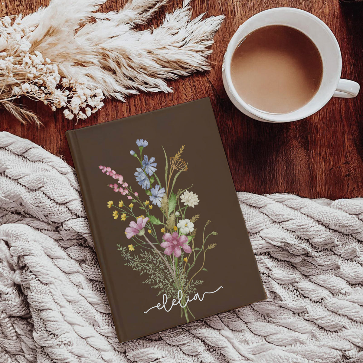 Journal personnalisé à fleurs sauvages