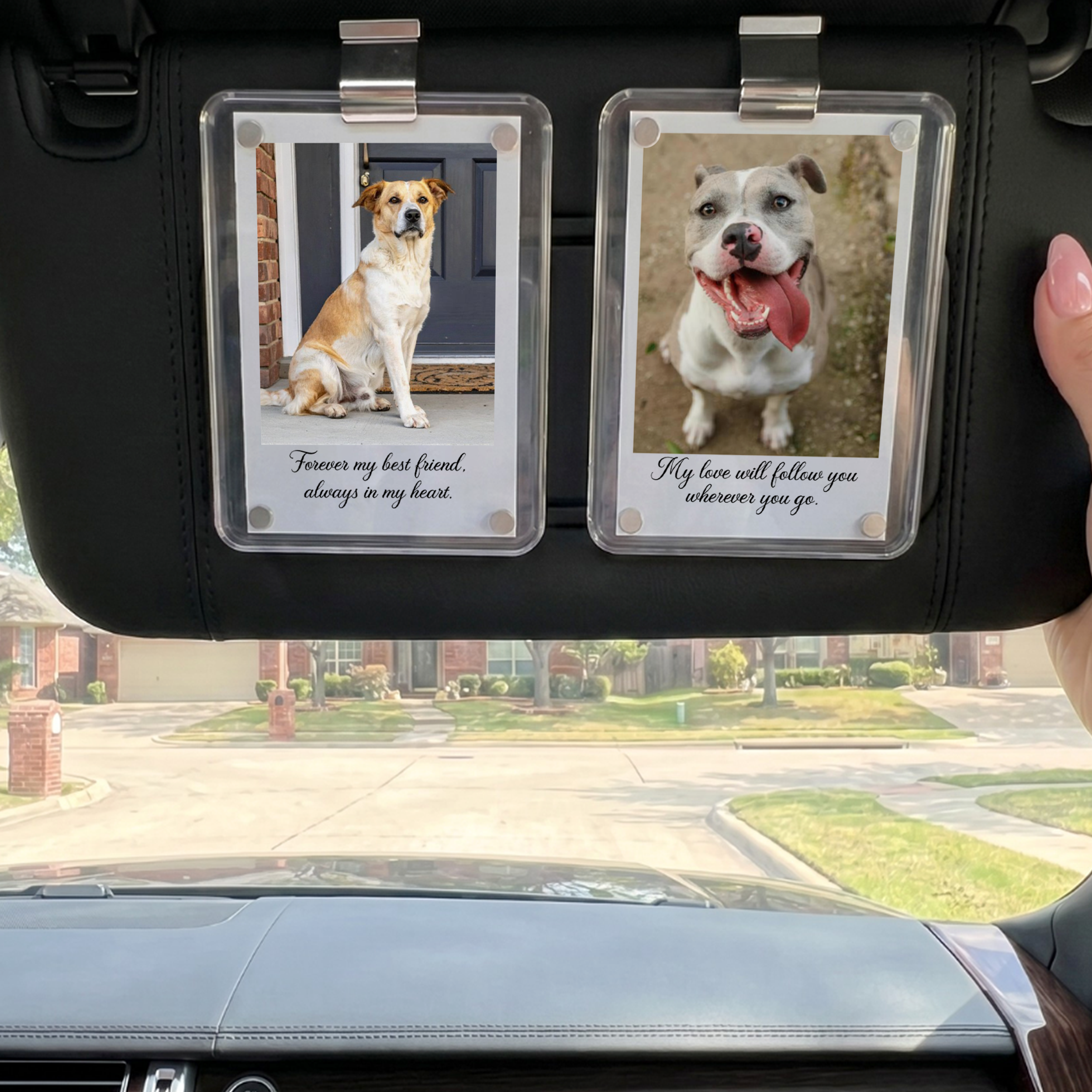 Personalized Dog Sympathy Car Visor Clip
