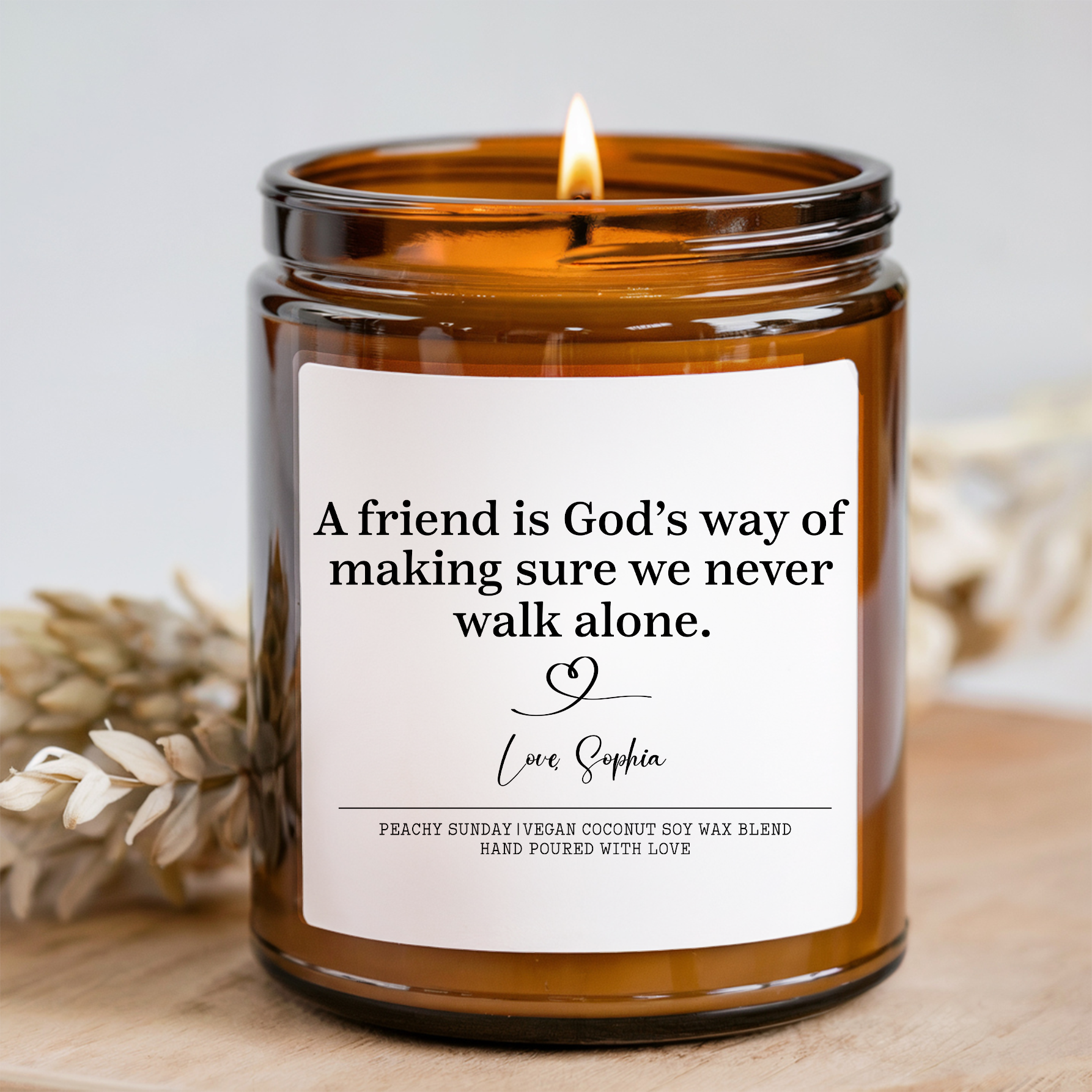 Custom A Friend Is God's Way Of Making Candle