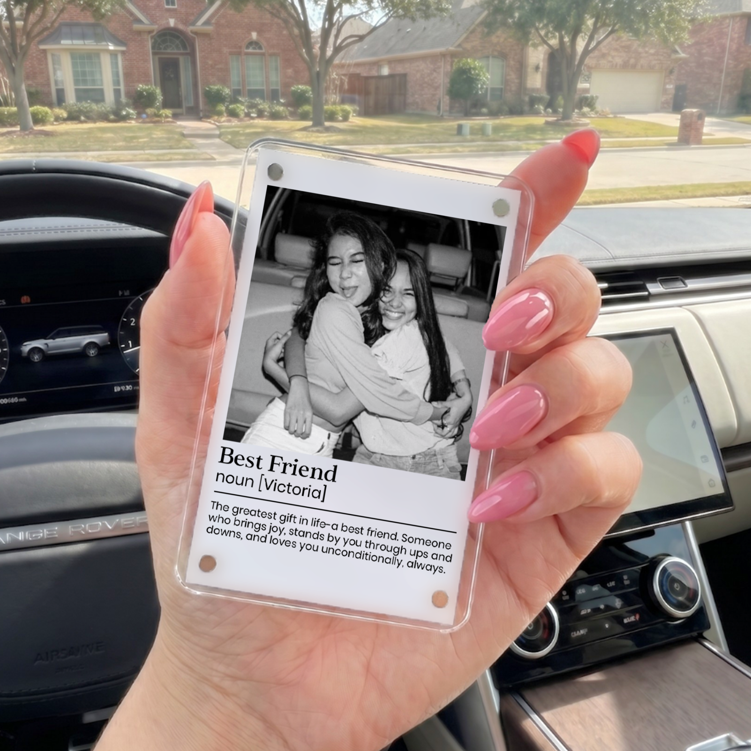 Personalized Best Friend Car Visor Clip