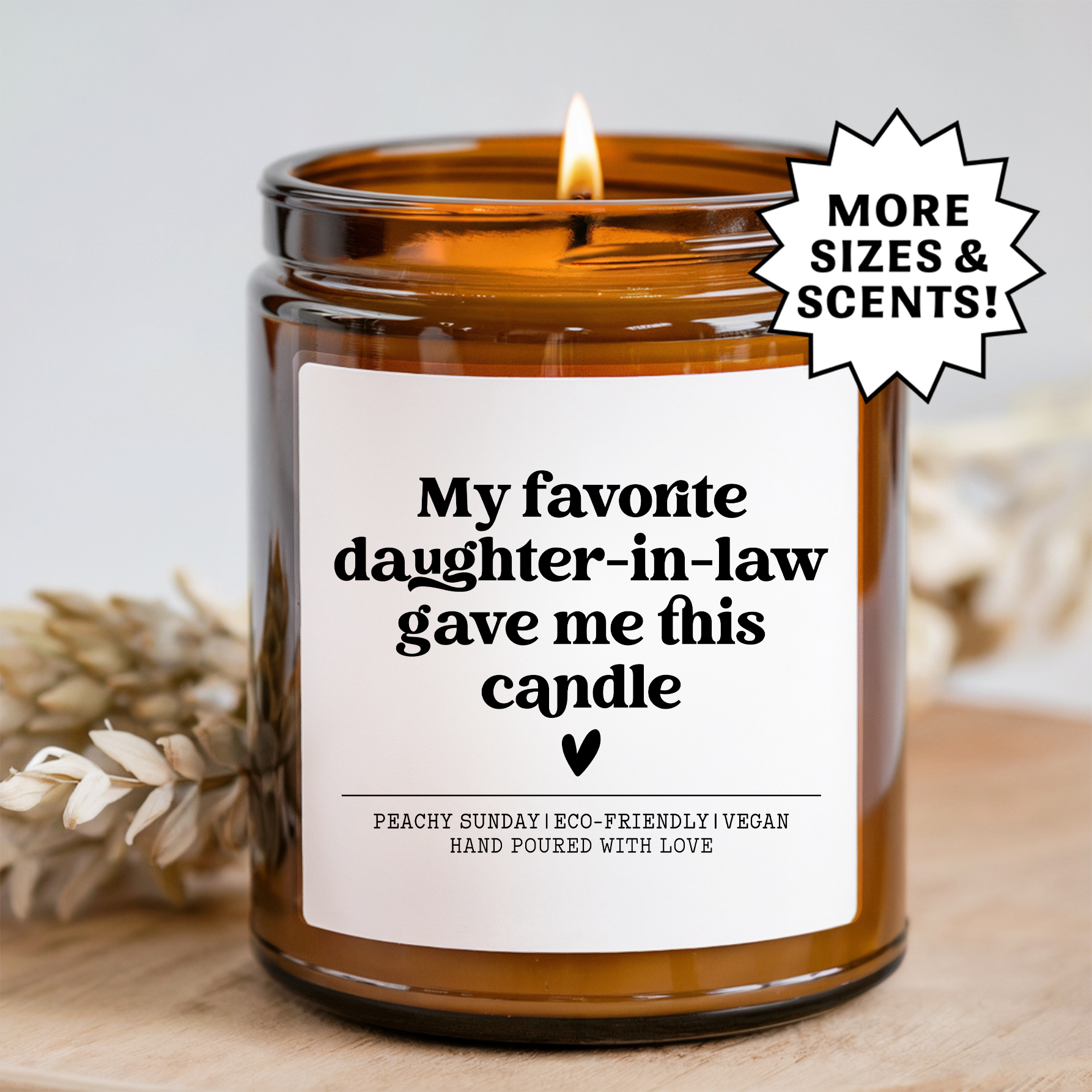 My Favorite Daughter In Law Funny Gift for Her Candle
