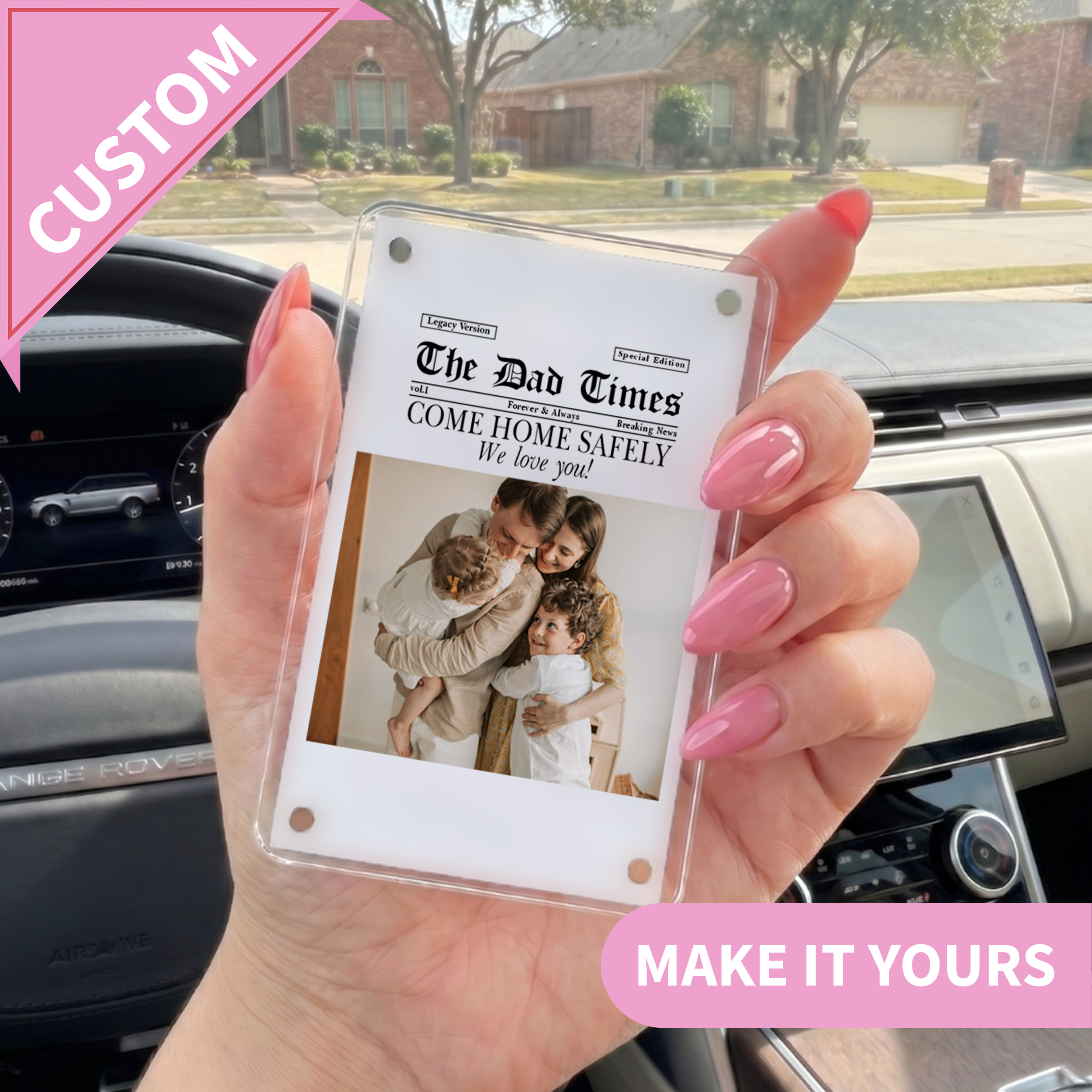Personalized The Dad Times Car Visor Clip