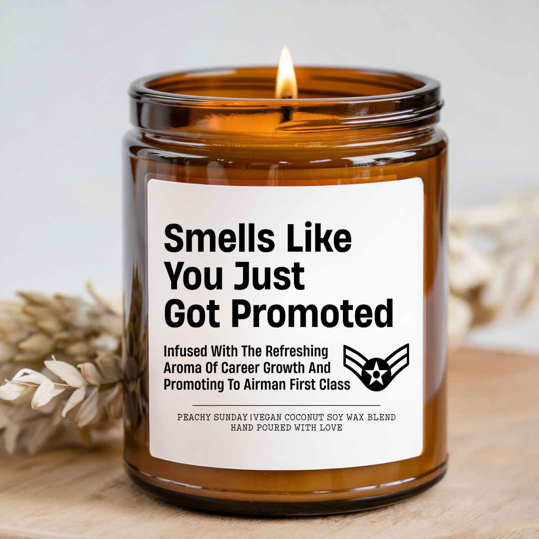 Personalized Air Force Promotion Candle