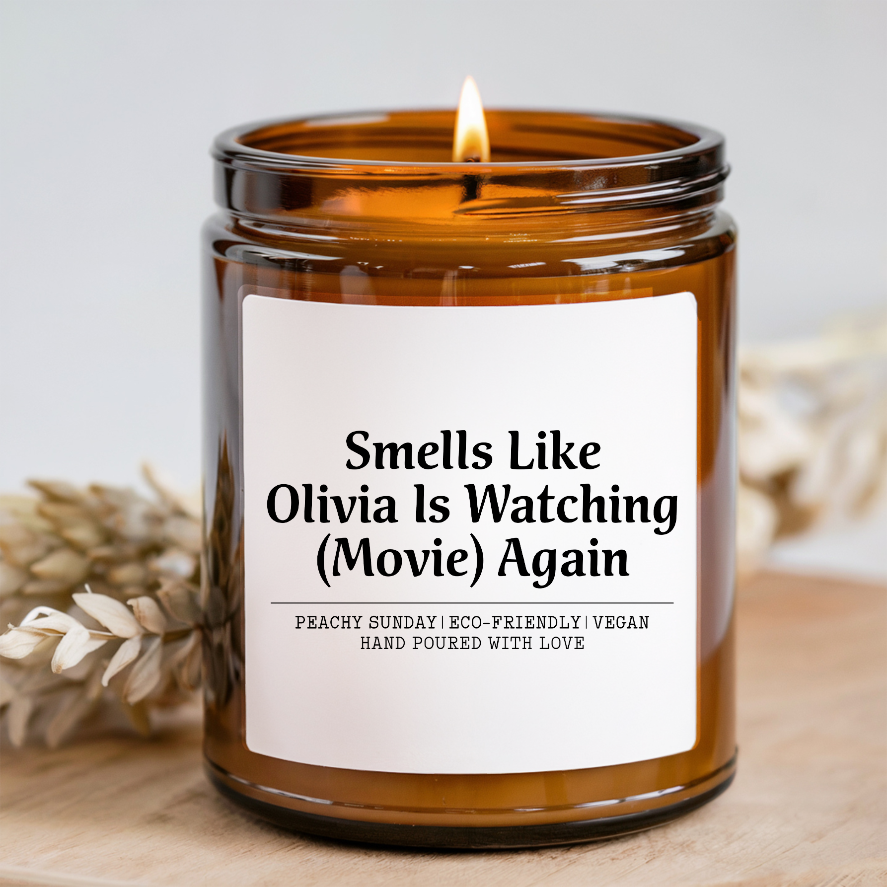 Personalized Movie Lover Candle