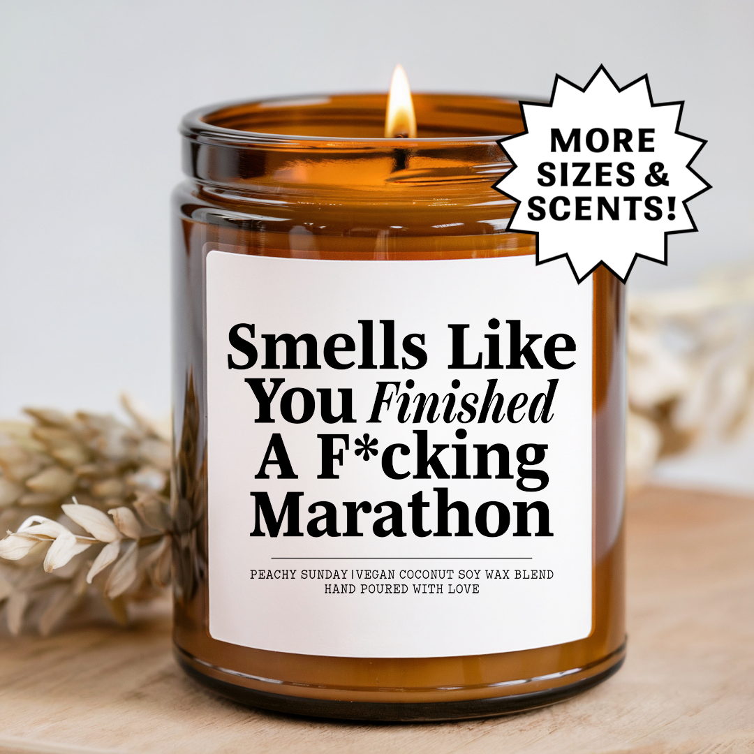 Smells Like You Finished A F-cking Marathon Candle