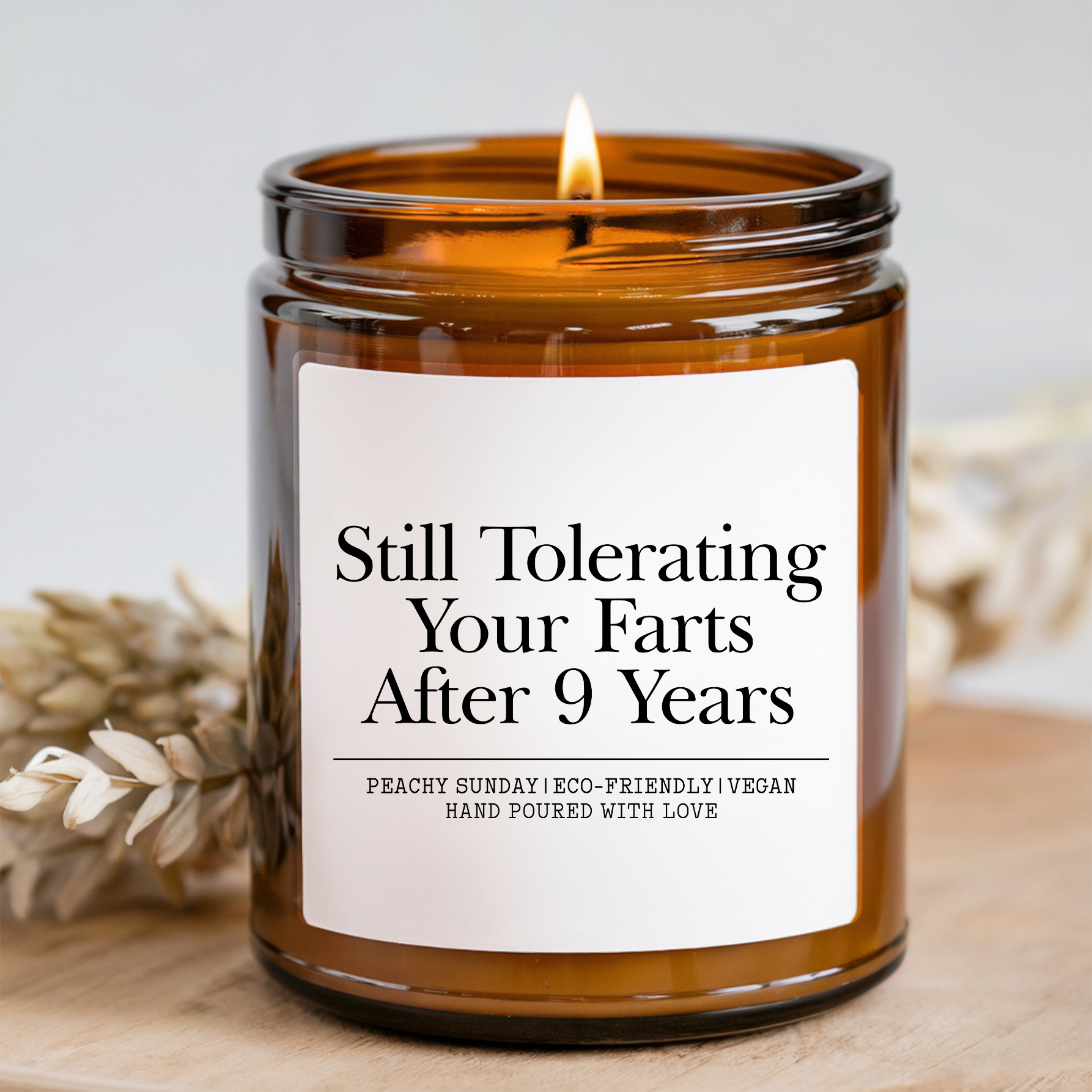 Personalized Still Tolerating Your Farts After Years Couple Anniversary Gift Candle