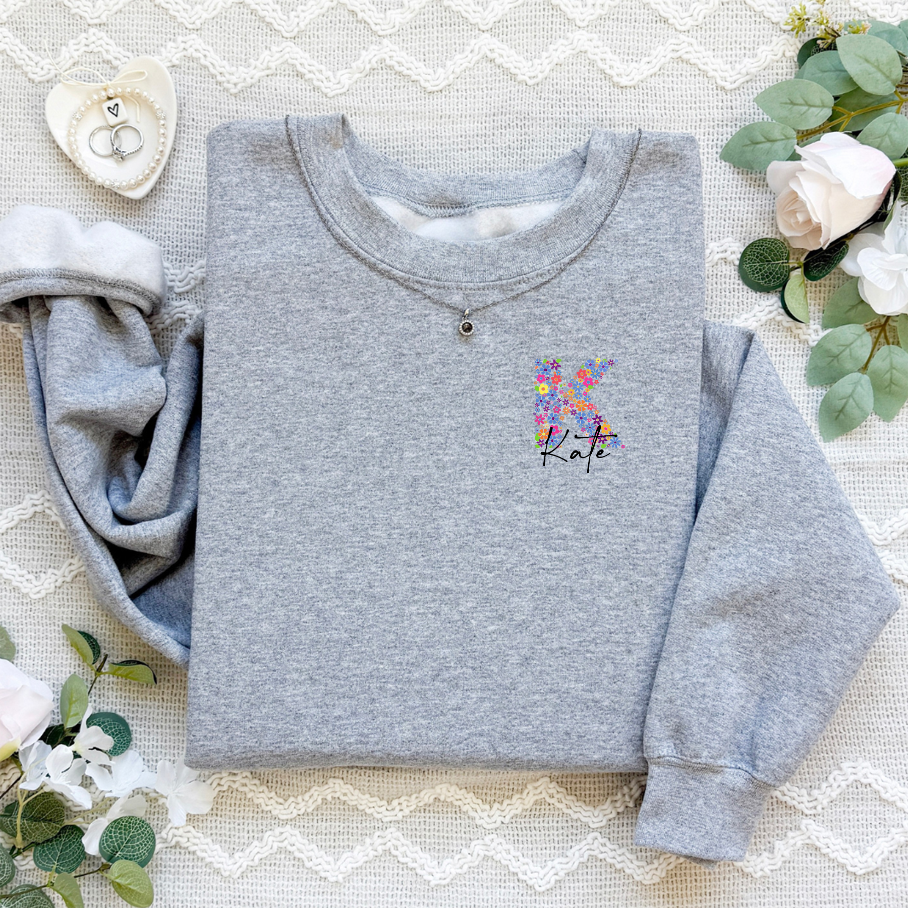 Personalized Monogram Sweatshirt For Women