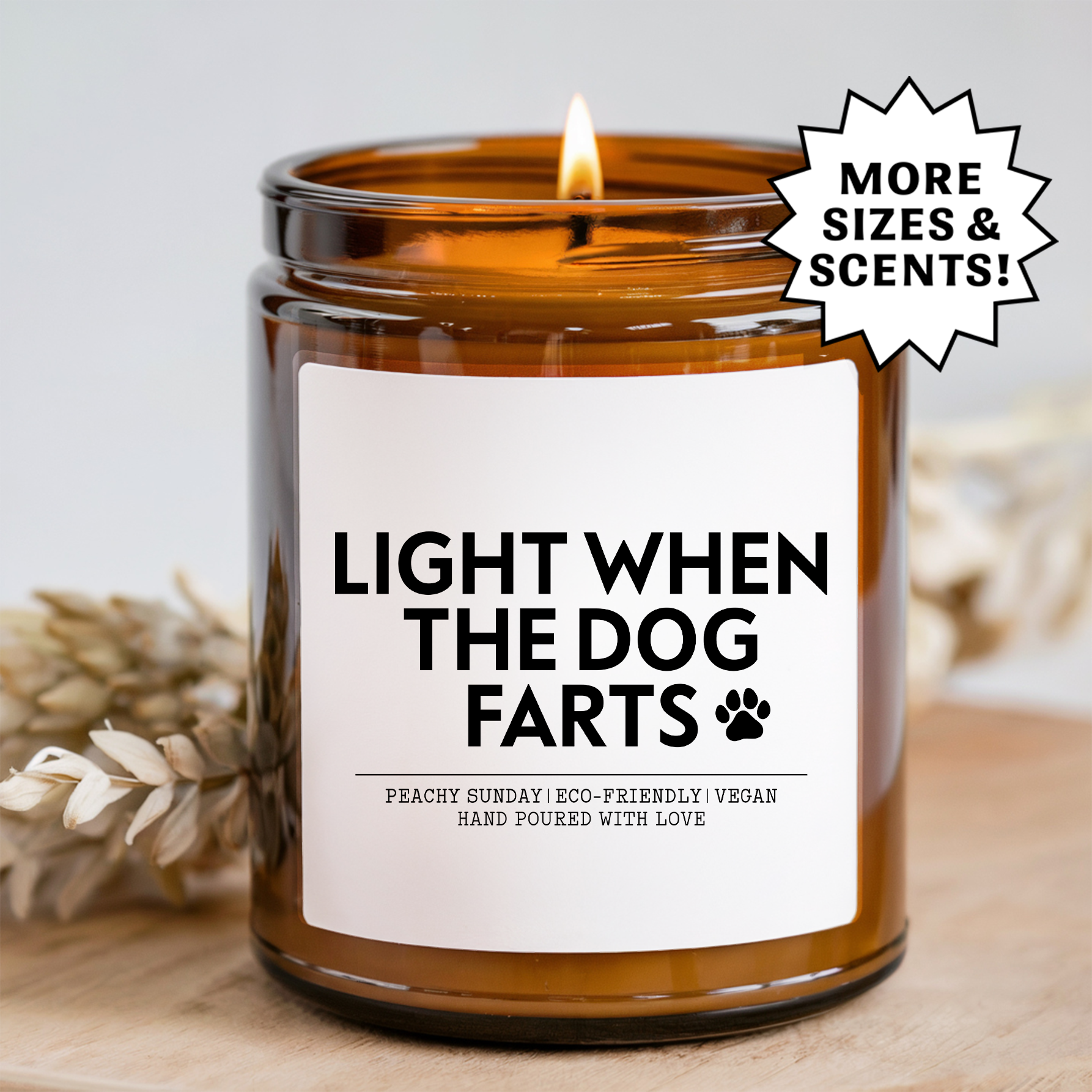 Light When Dog Farts Candle