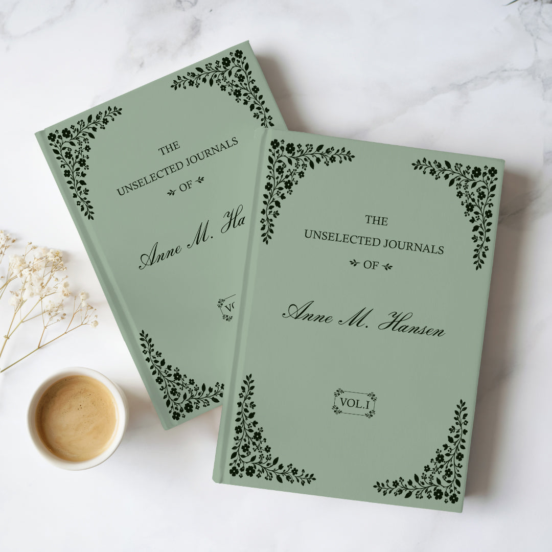 Personalisiertes Tagebuch mit Blumenrahmen und individuellem Namen