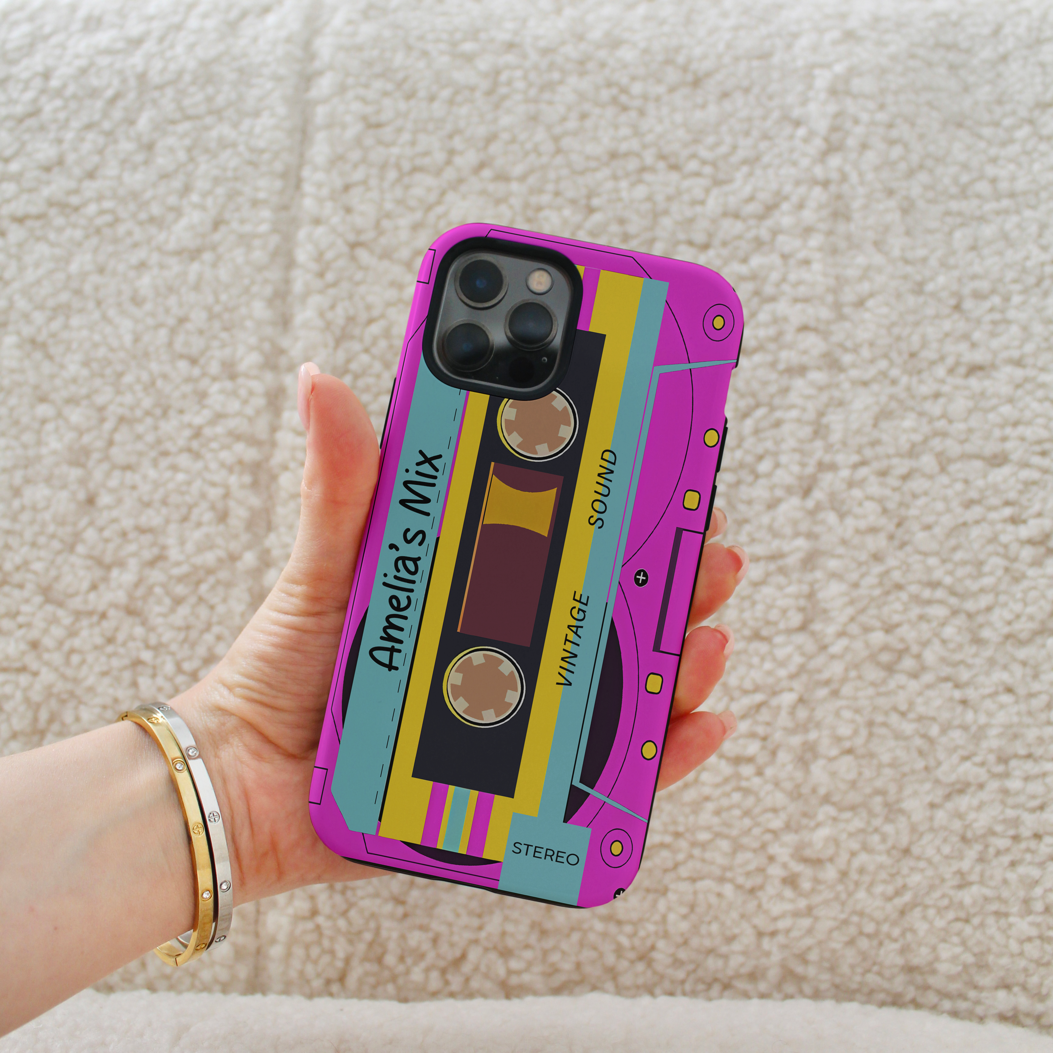 Personalized Retro Cassette Tape Mobile Case