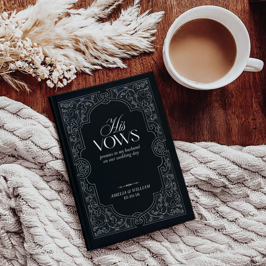 Personalized Bookish Wedding Vow Journal