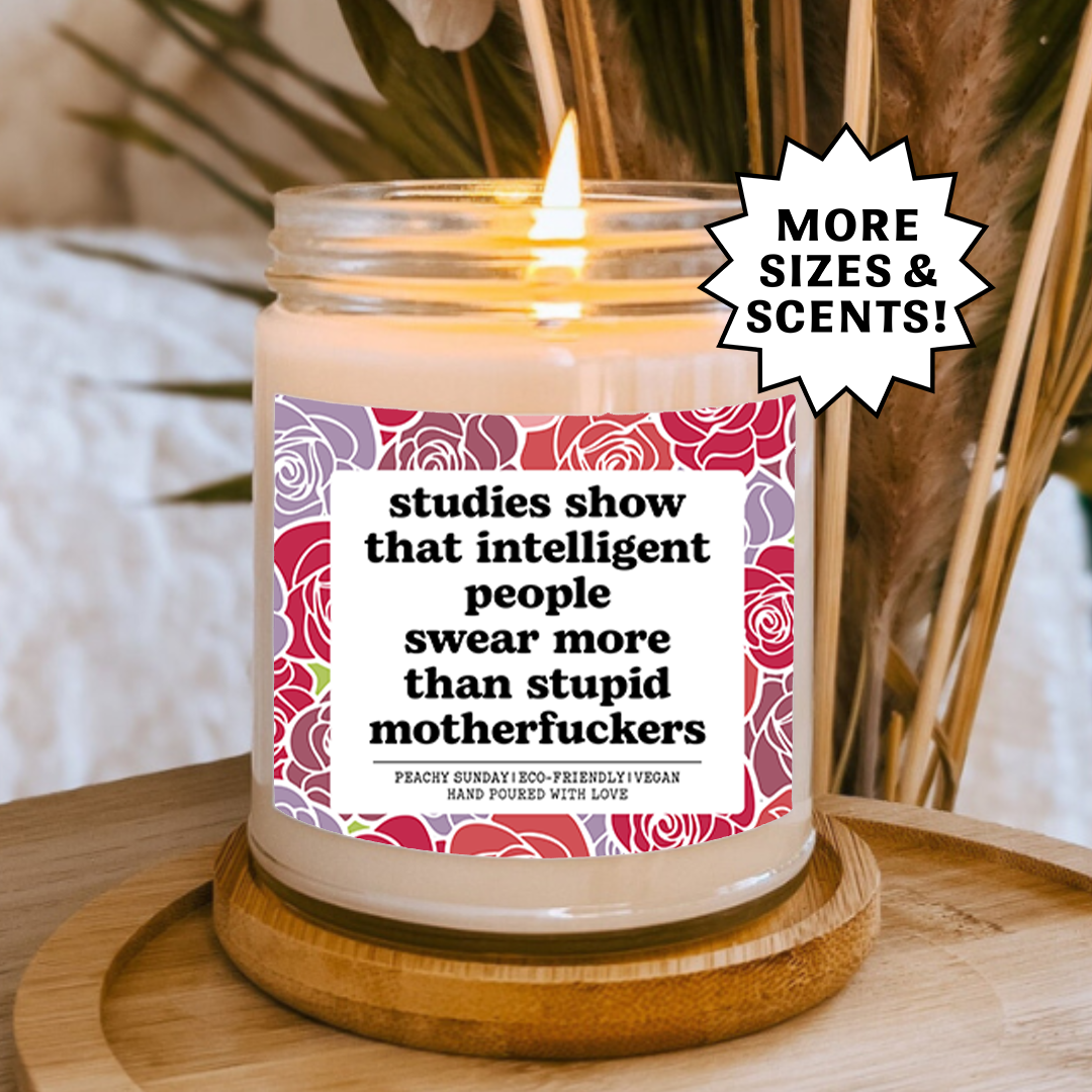 Intelligent People Swear More Gift for Smart Friends Candle