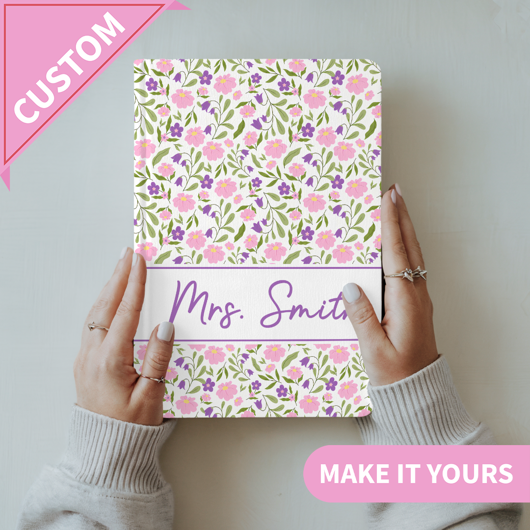 Personalized Pastel Floral Teacher Journal