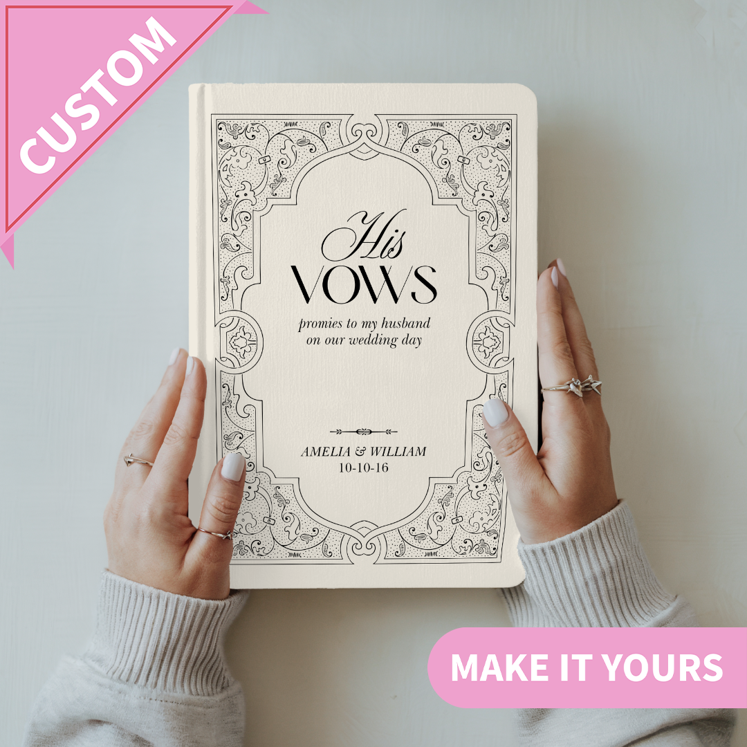 Personalized Bookish Wedding Vow Journal