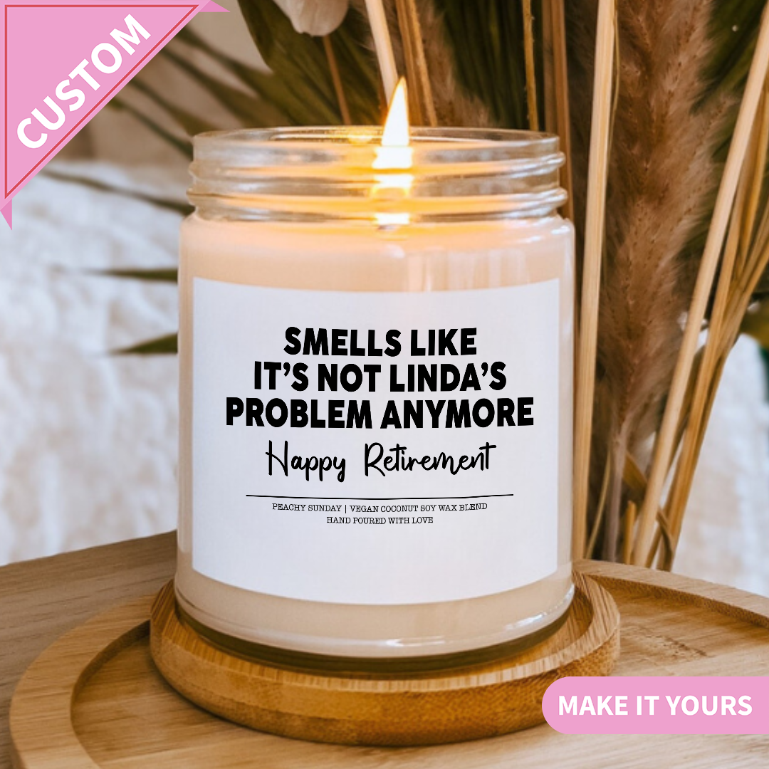Custom Funny Retirement Gift for Retirees Candle