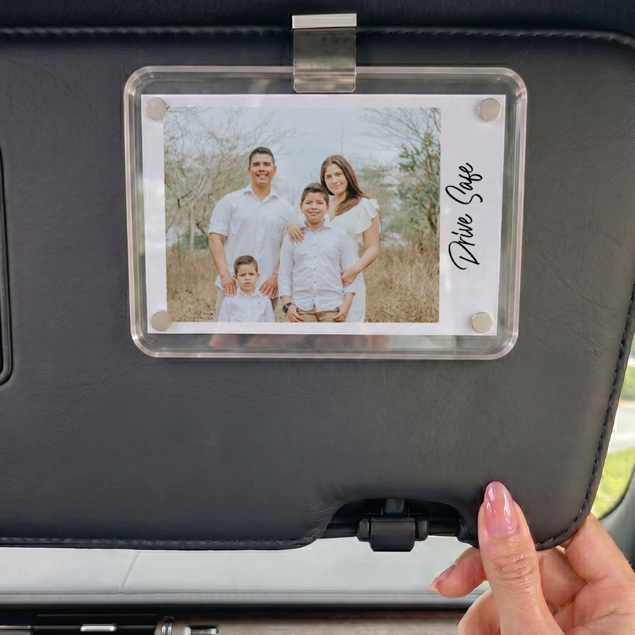 Personalized Couple Photo Car Visor Clip