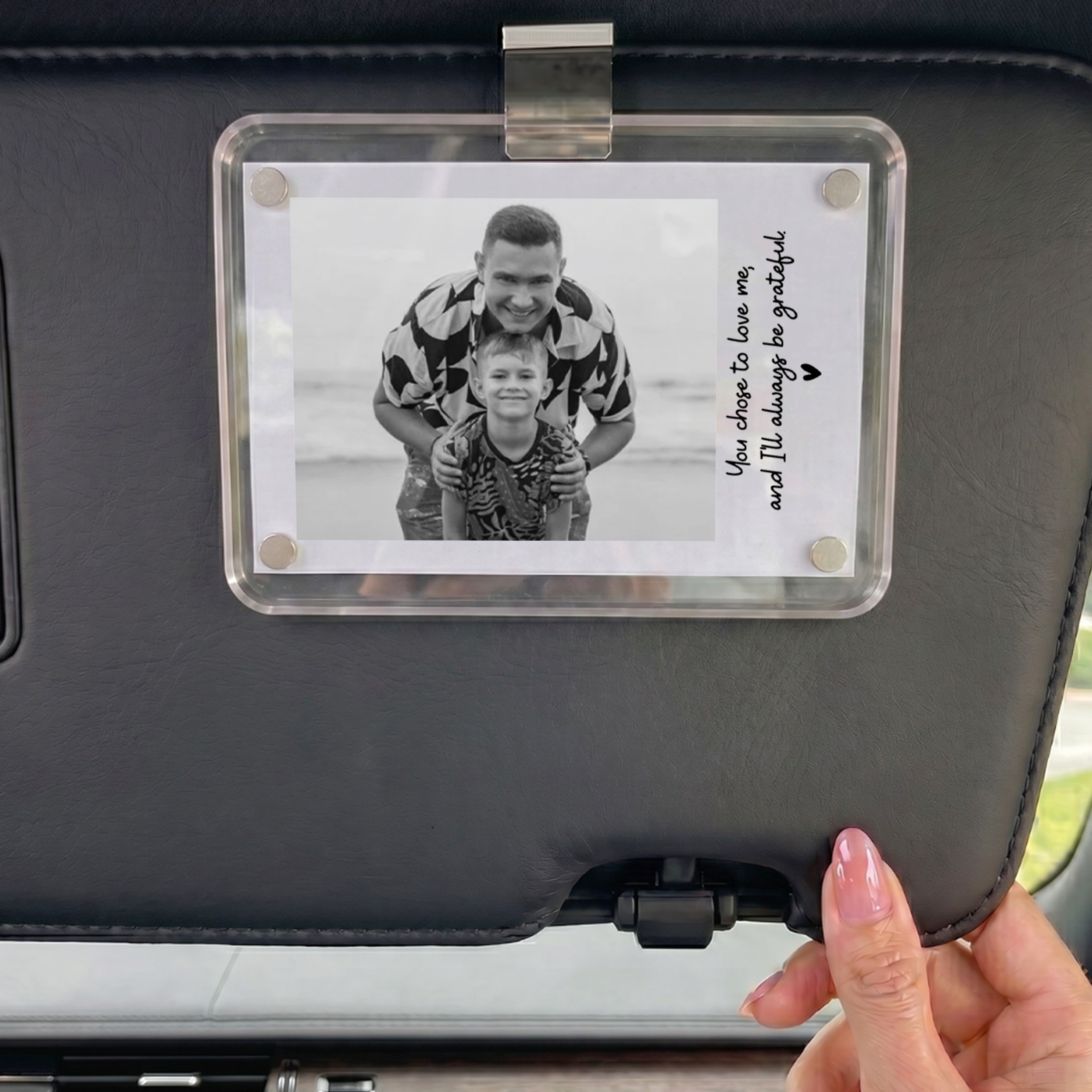 Personalized You Chose To Love Me Car Visor Clip