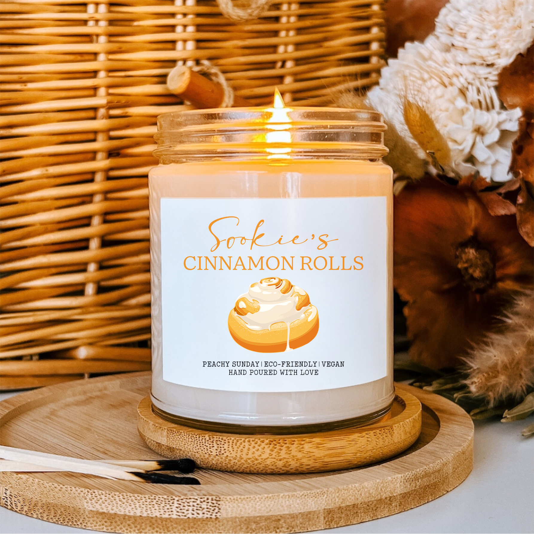 Personalized Sookie's Cinnamon Rolls Candle