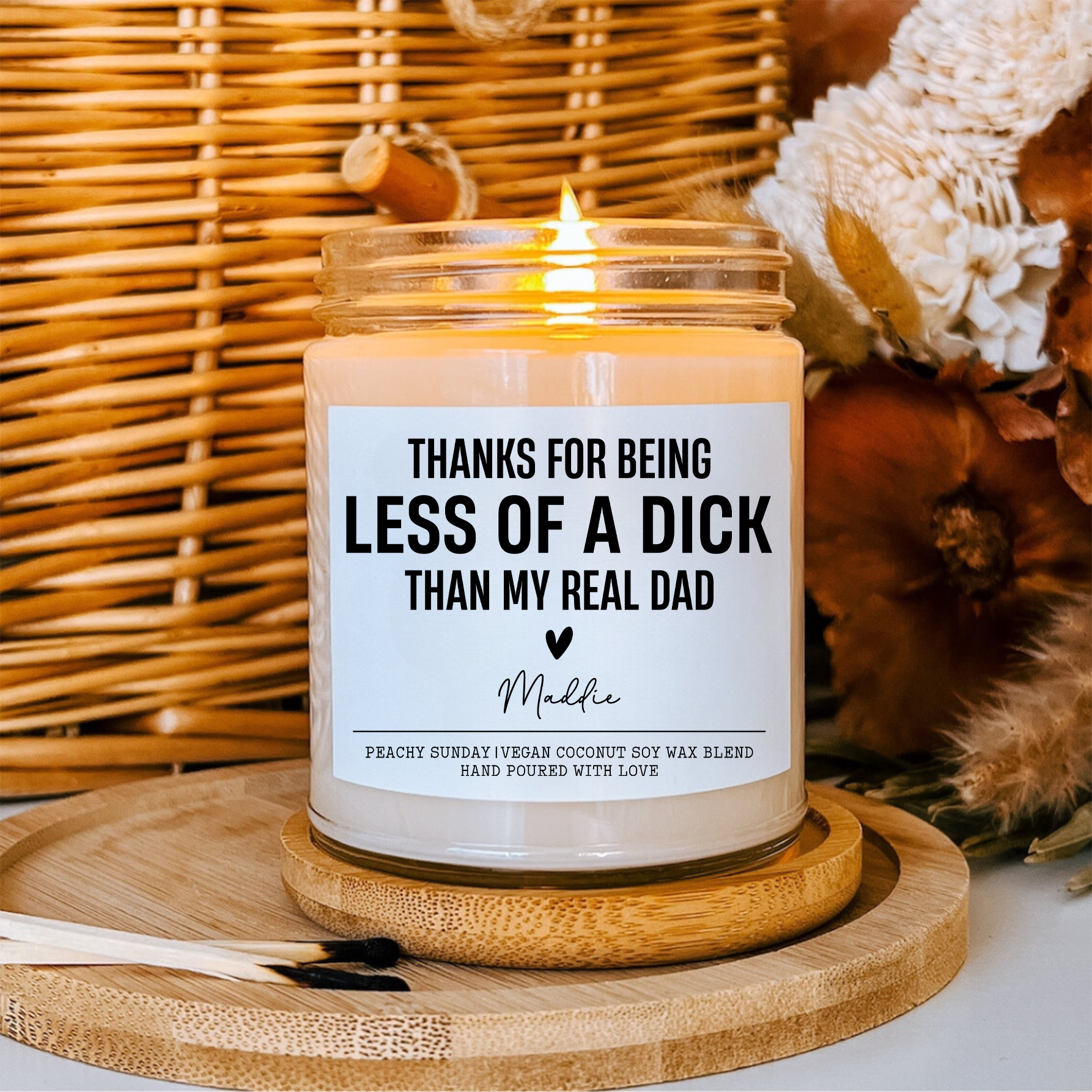 Personalized Stepdad Candle