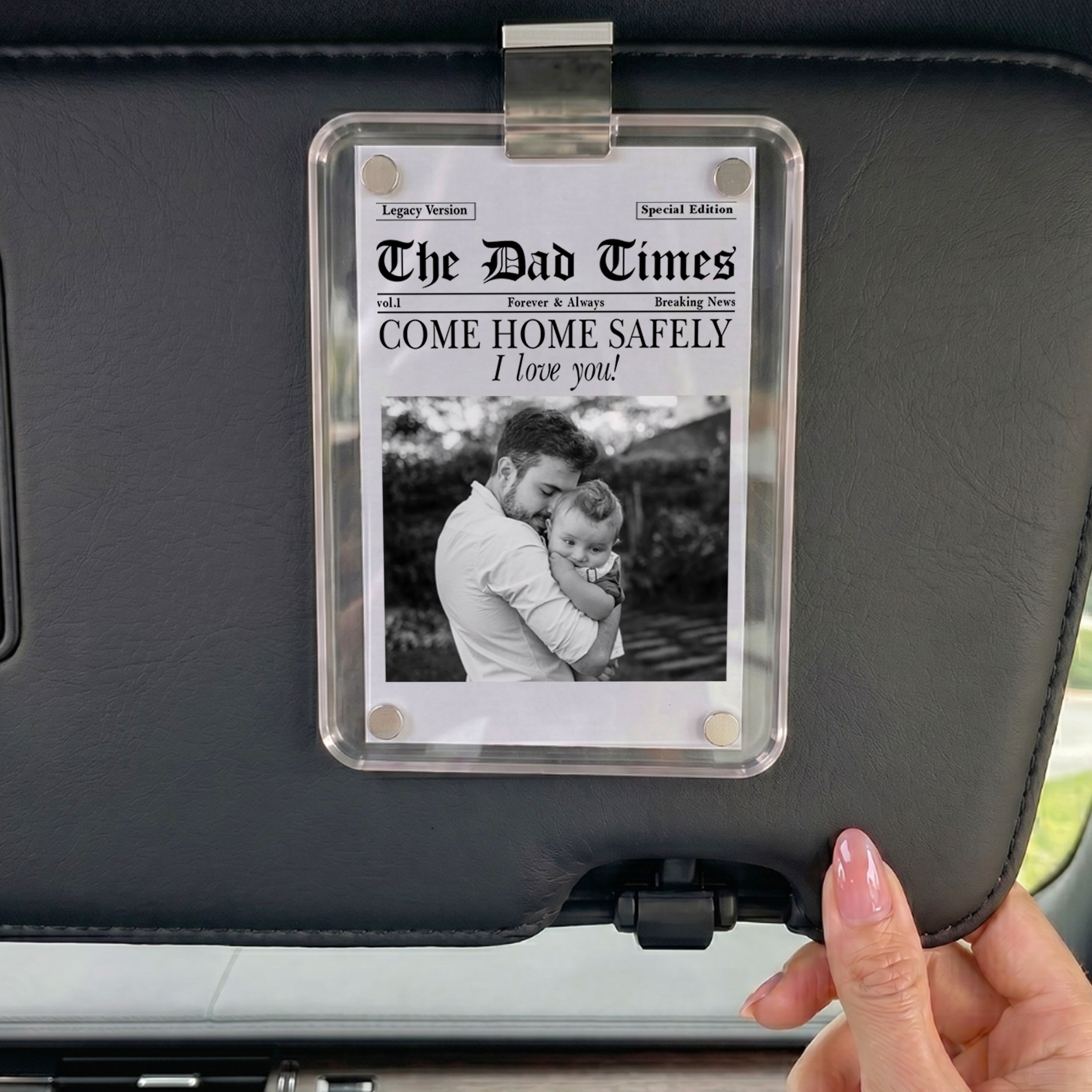 Personalized The Dad Times Car Visor Clip
