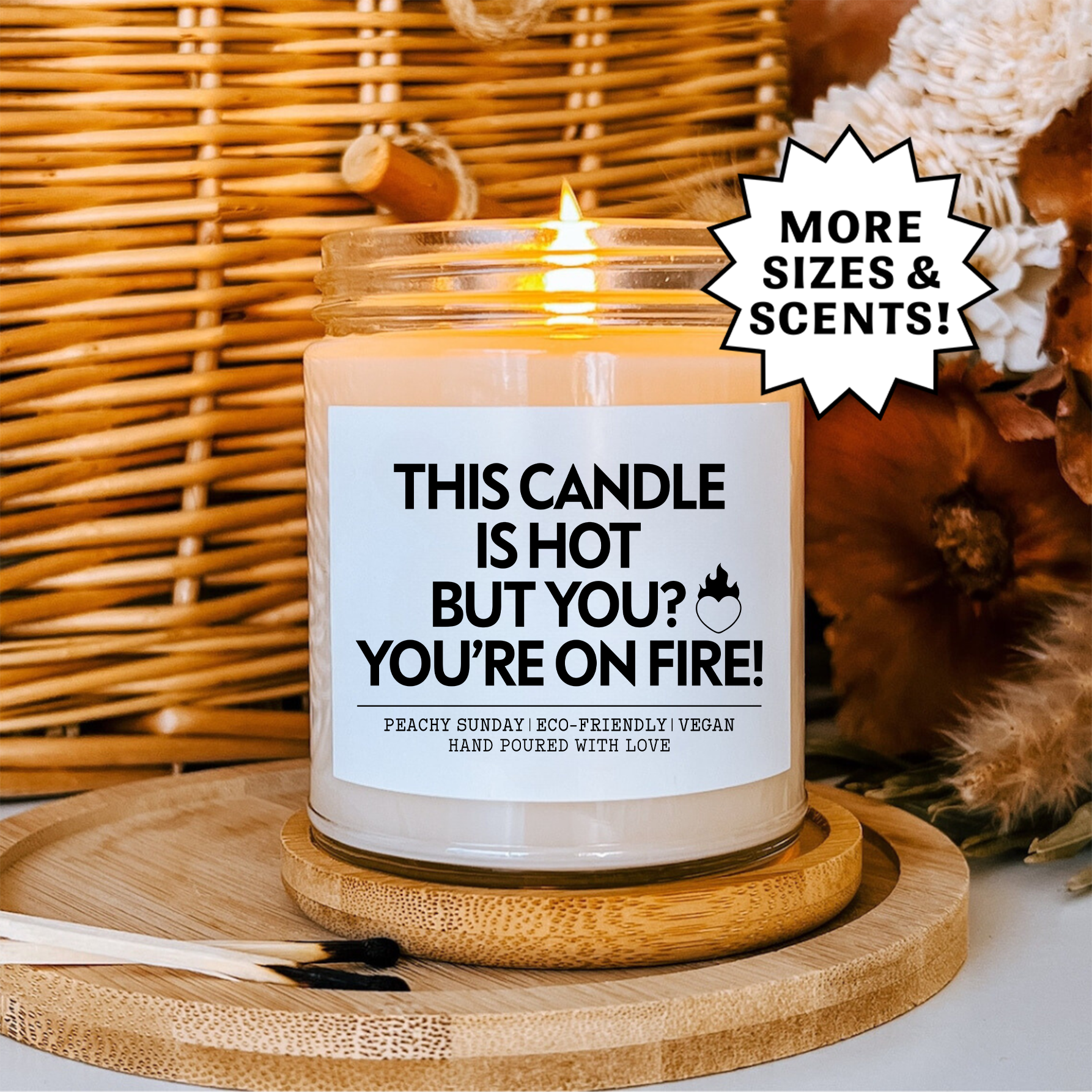 You're On Fire Couple Gift Candle