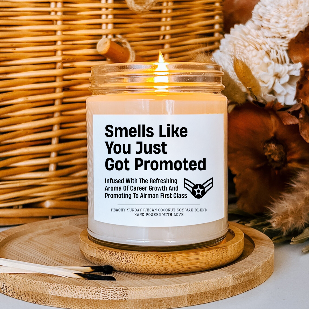 Personalized Air Force Promotion Candle