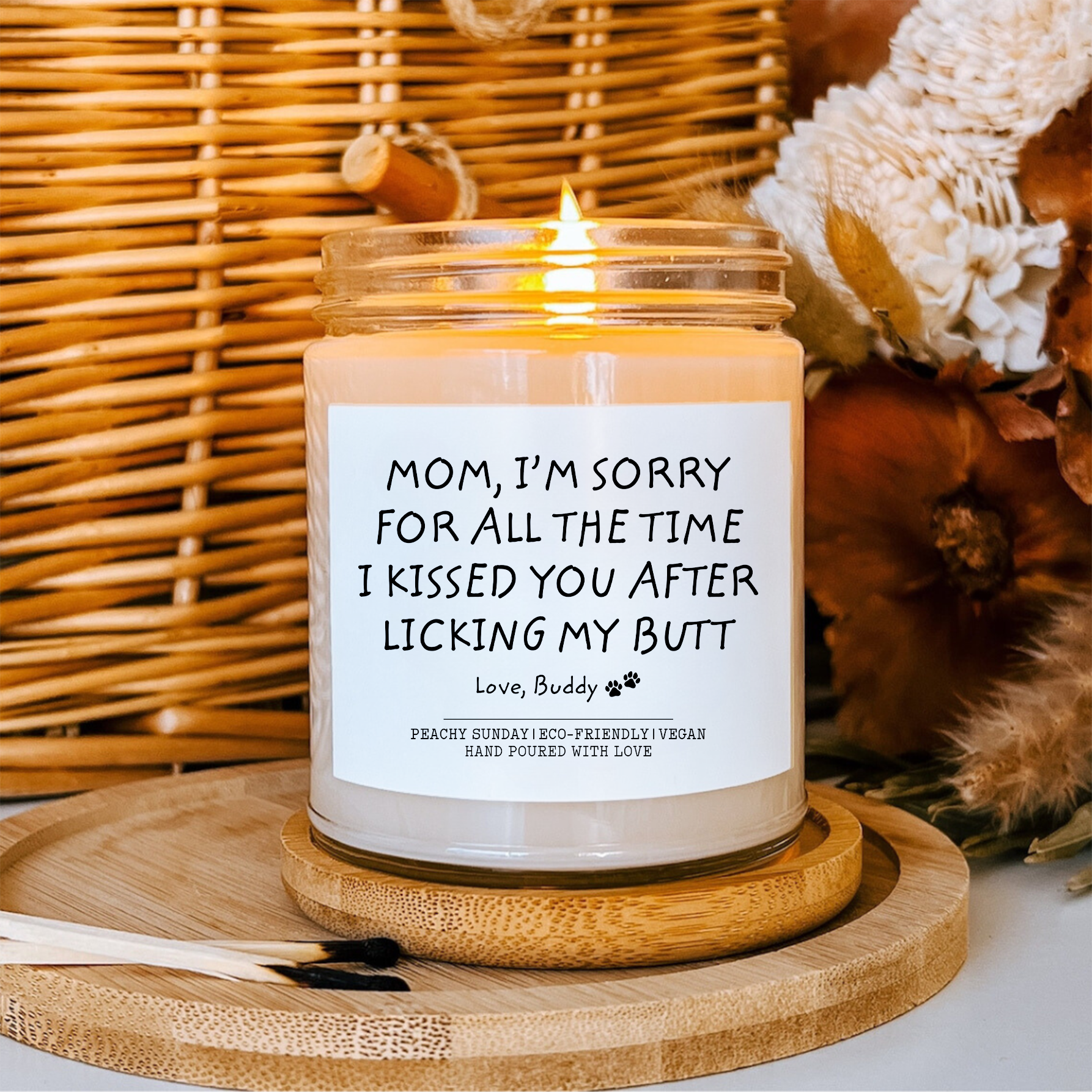 Personalized Dog Mom Candle