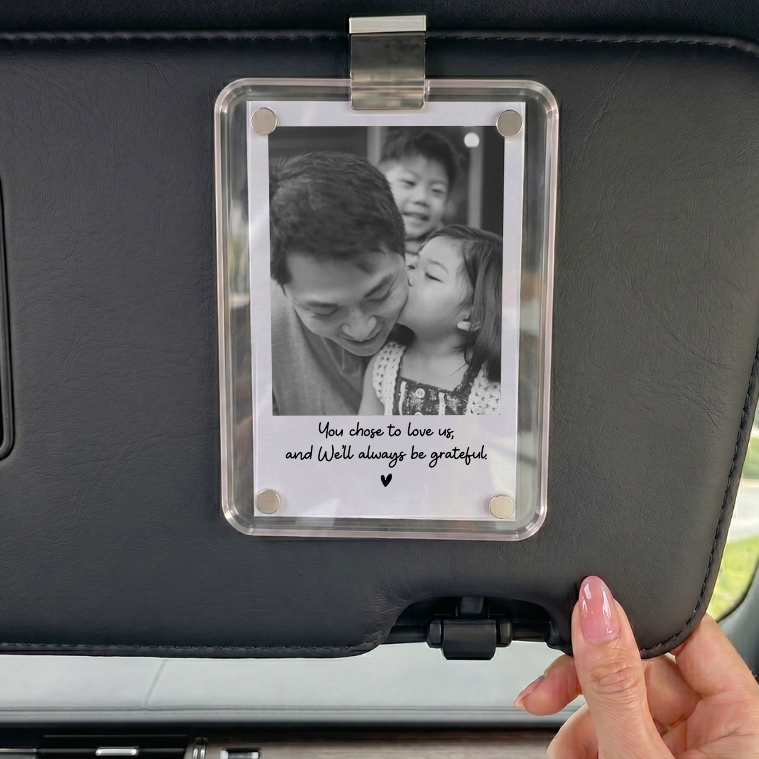 Personalized You Chose To Love Me Car Visor Clip