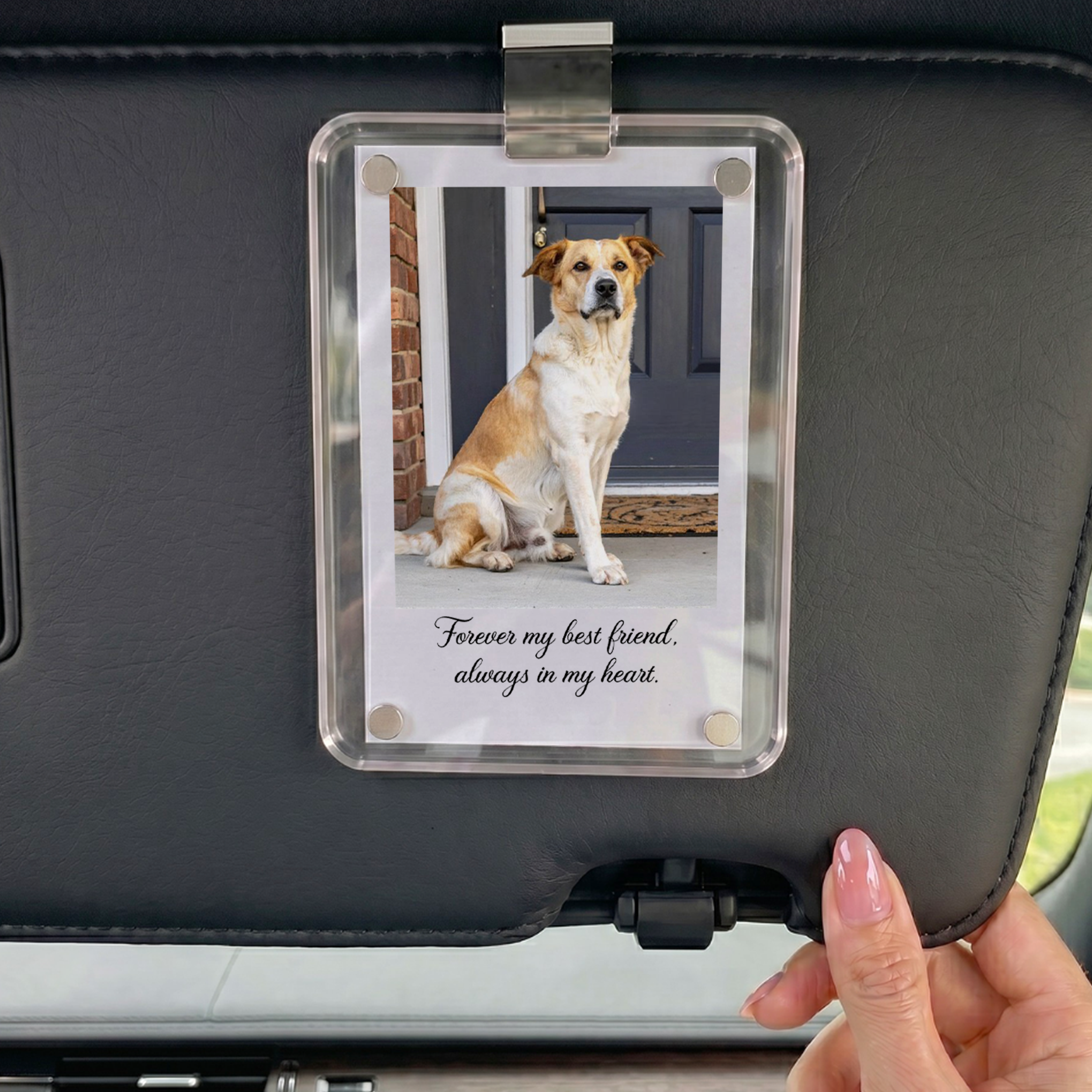 Personalized Dog Sympathy Car Visor Clip