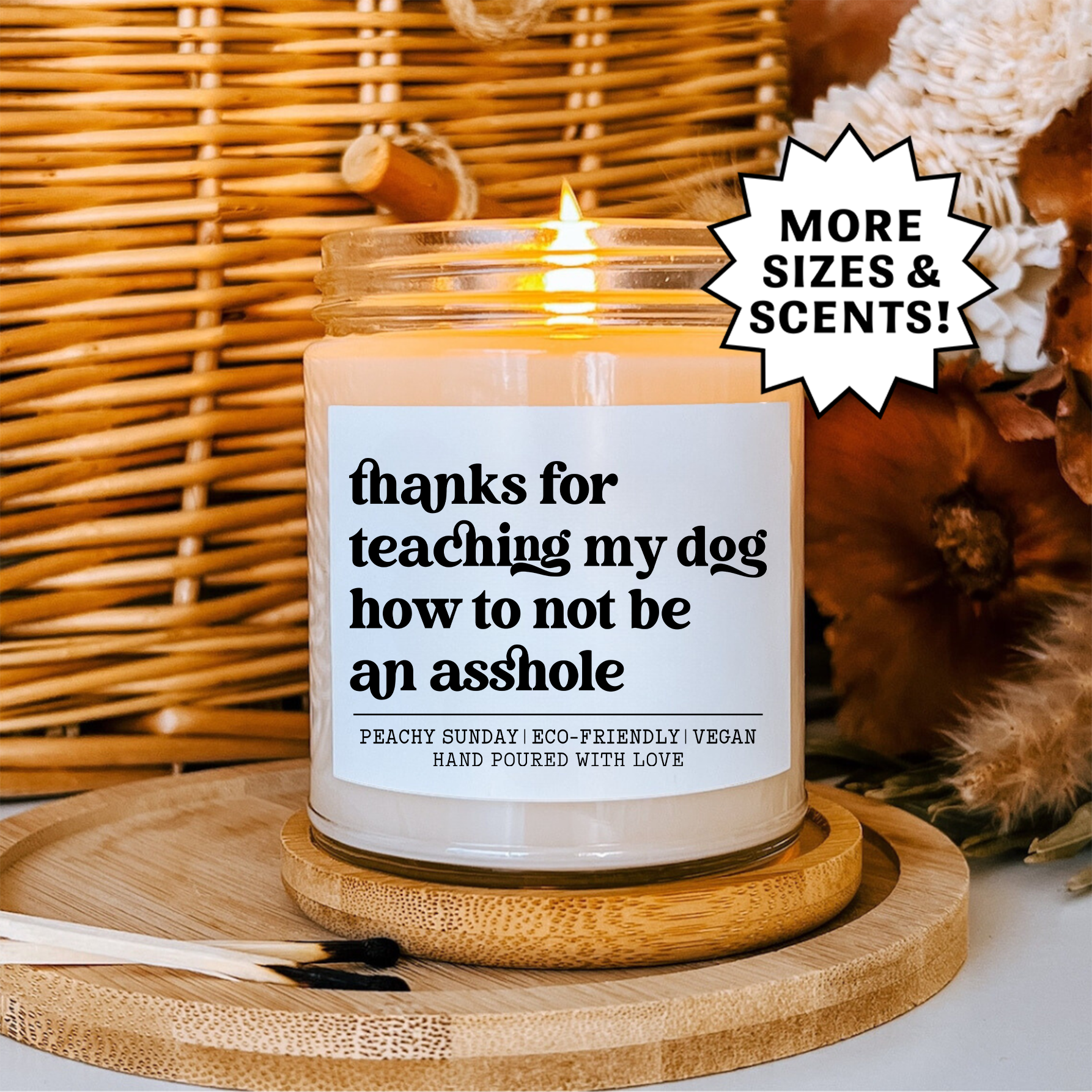 Thanks For Teaching My Dog Candle