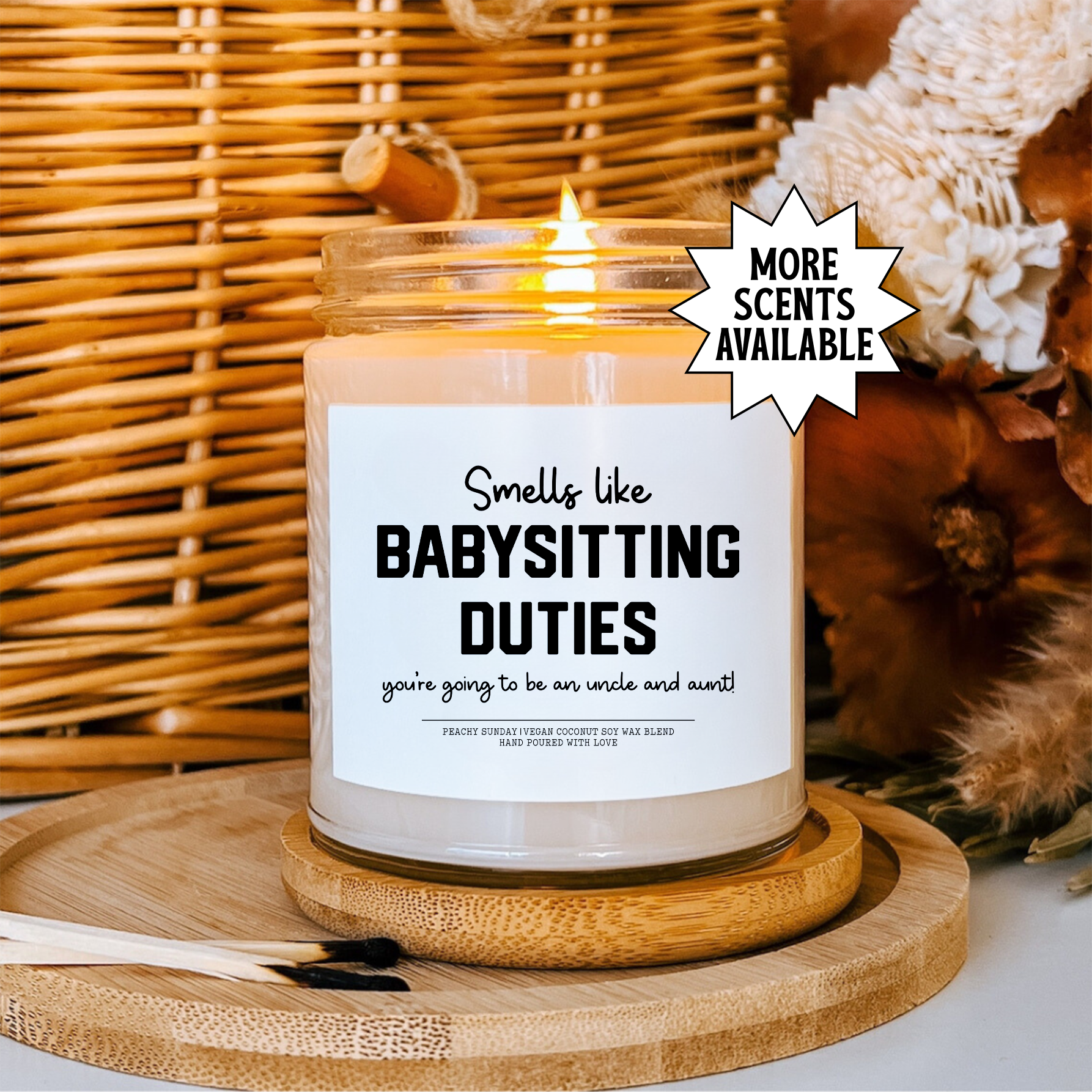 You Are Going To Be An Uncle And Aunt Candle