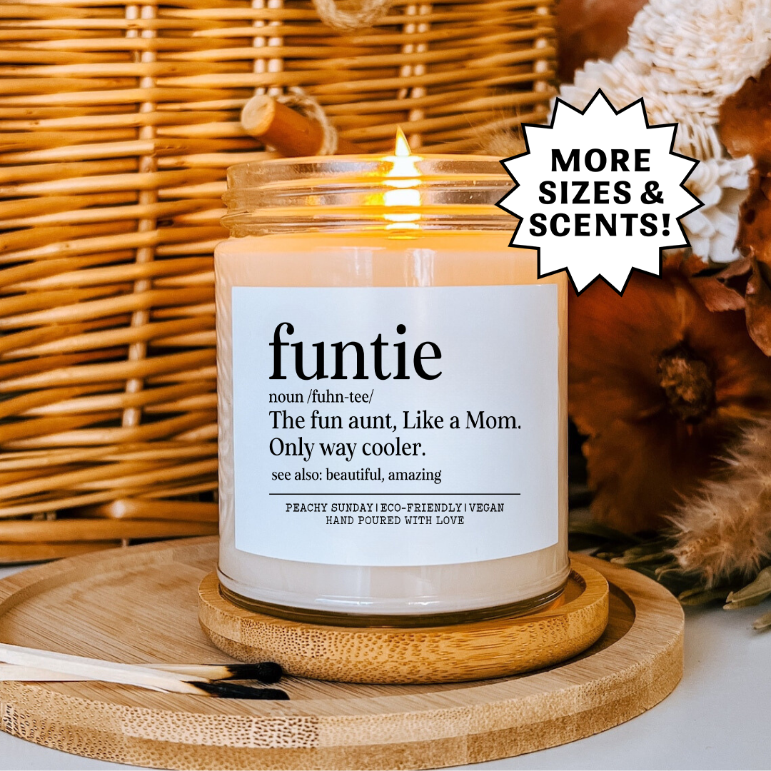 Funtie Definition Candle Funny Aunt Gift