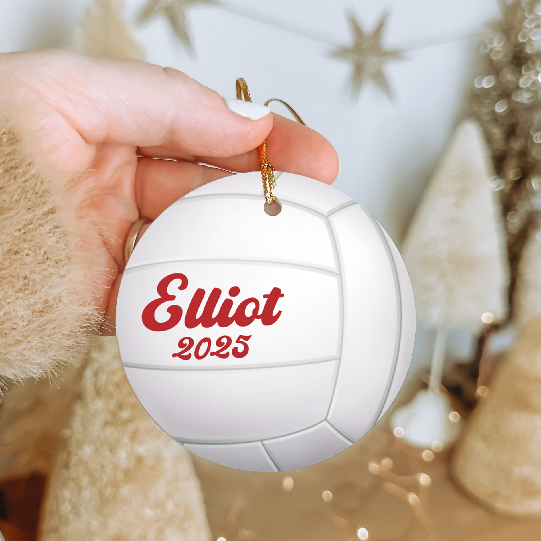 Personalized Volleyball Ornament