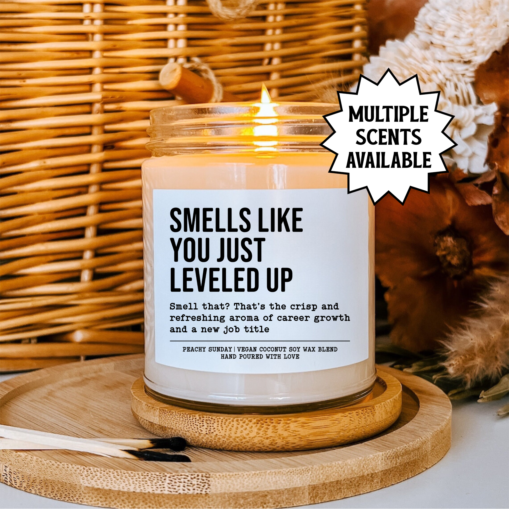 Smells Like You Just Leveled Up New Job Gift Candle