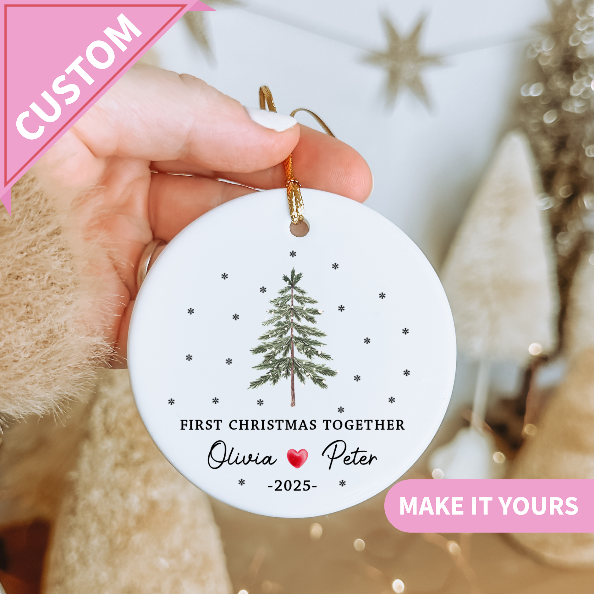 Personalized First Christmas Together Ornament