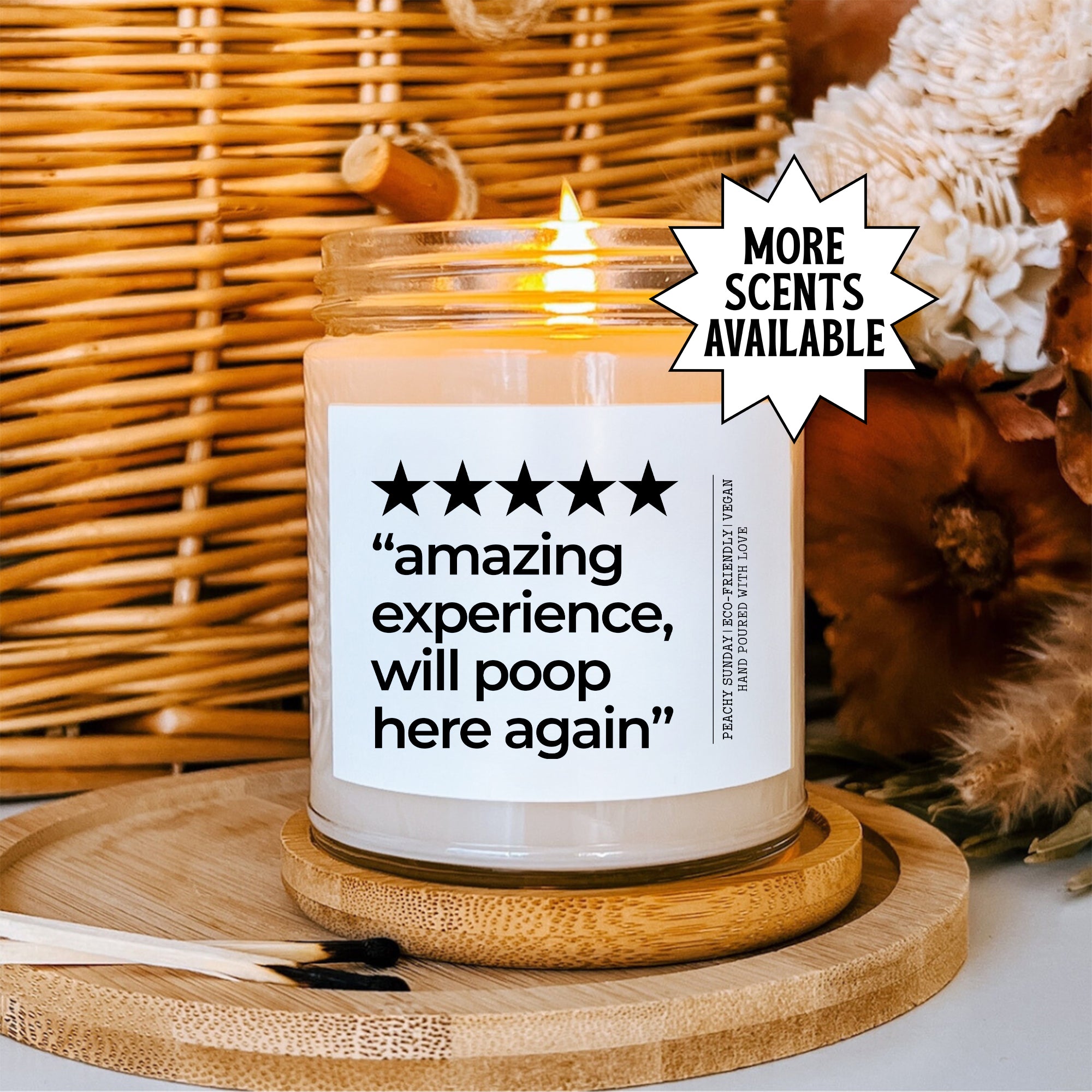 Amazing Experience Will Poop Here Again Candle