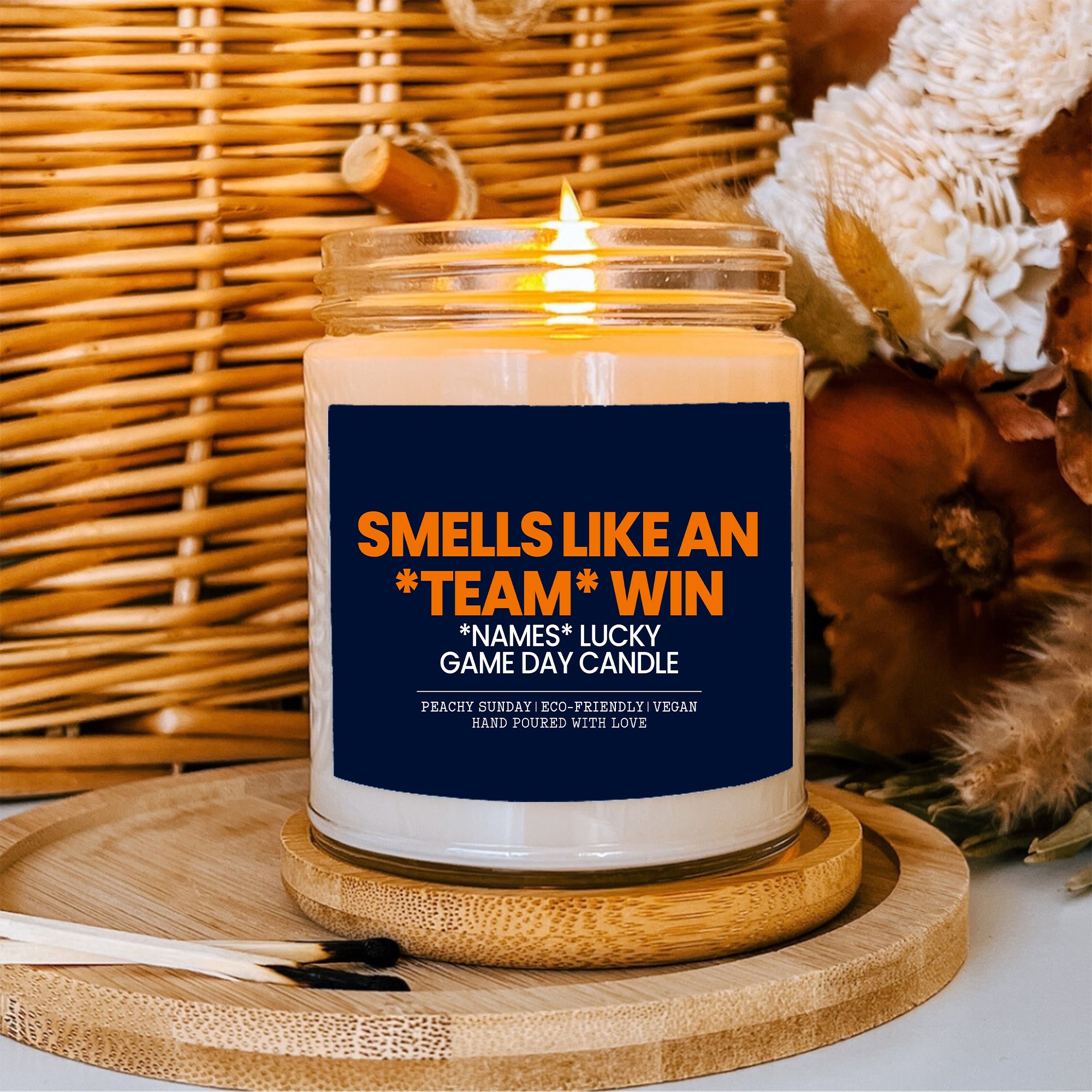 Personalized Smells Like A Win Candle