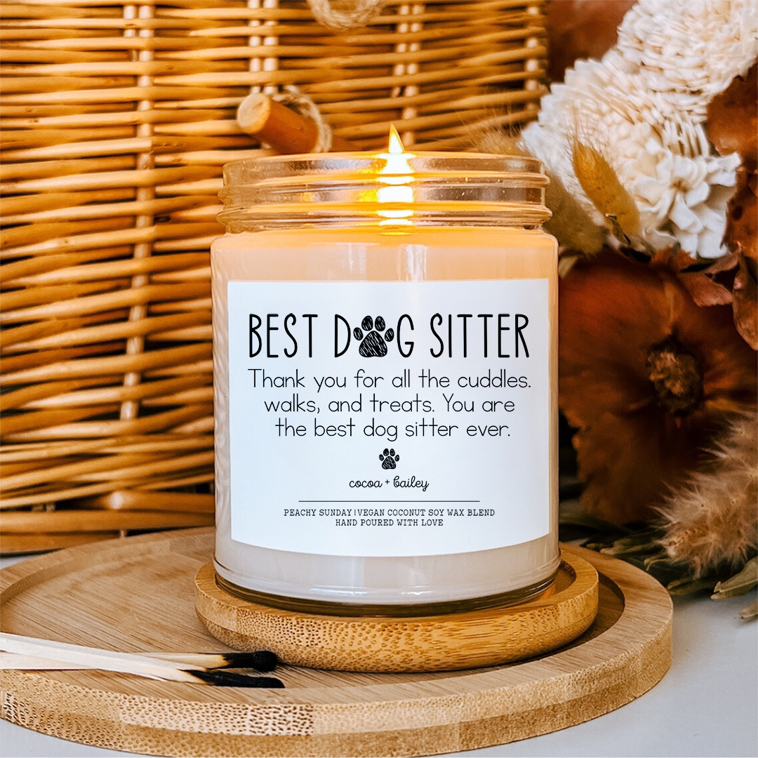 Personalized Best Dog Sitter Candle